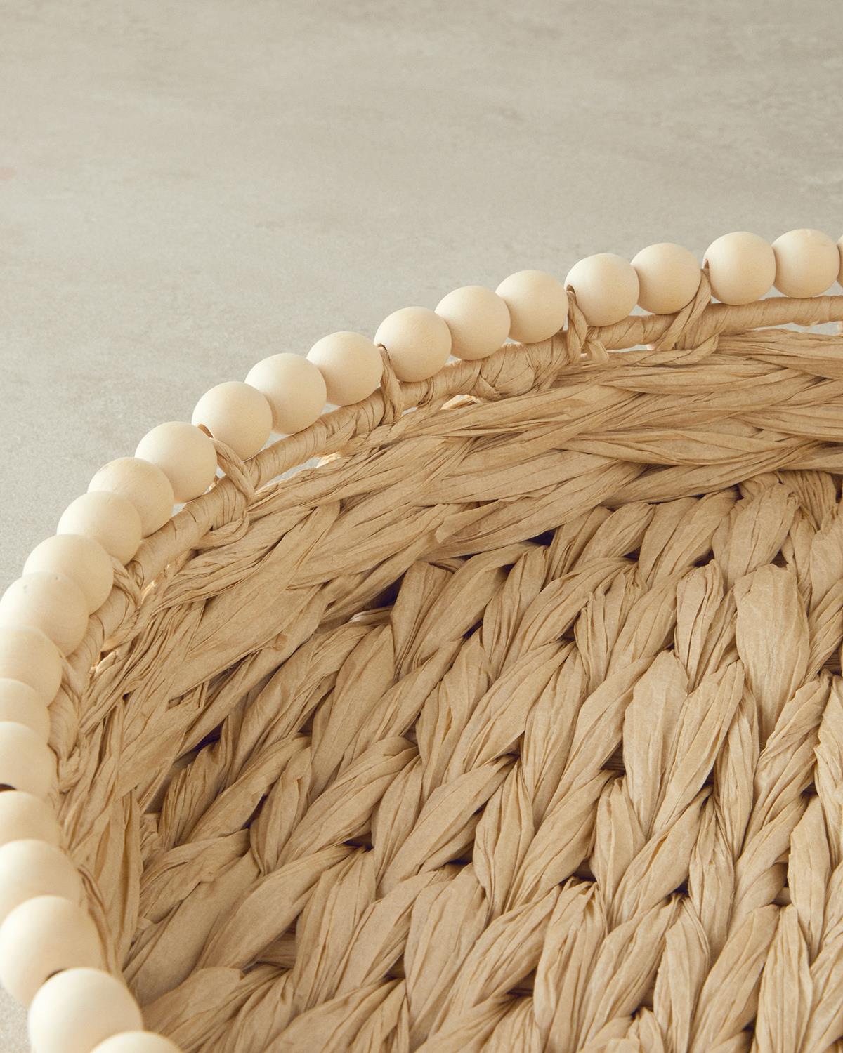 Chaplet Hasır Tepsi Kahverengi