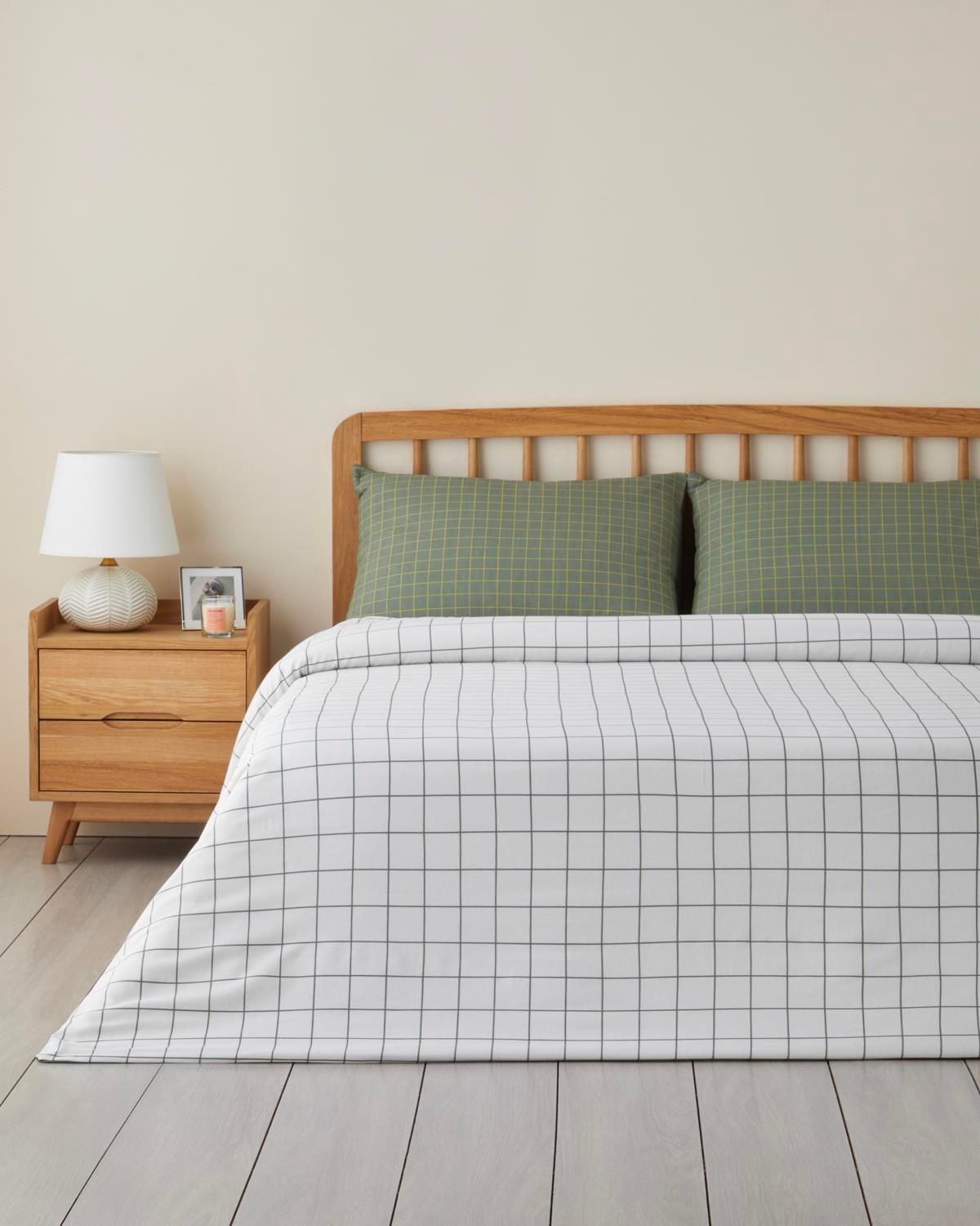 Checkmate Kolay Ütülenir Çift Kişilik Nevresim Seti 200x220 cm Yeşil