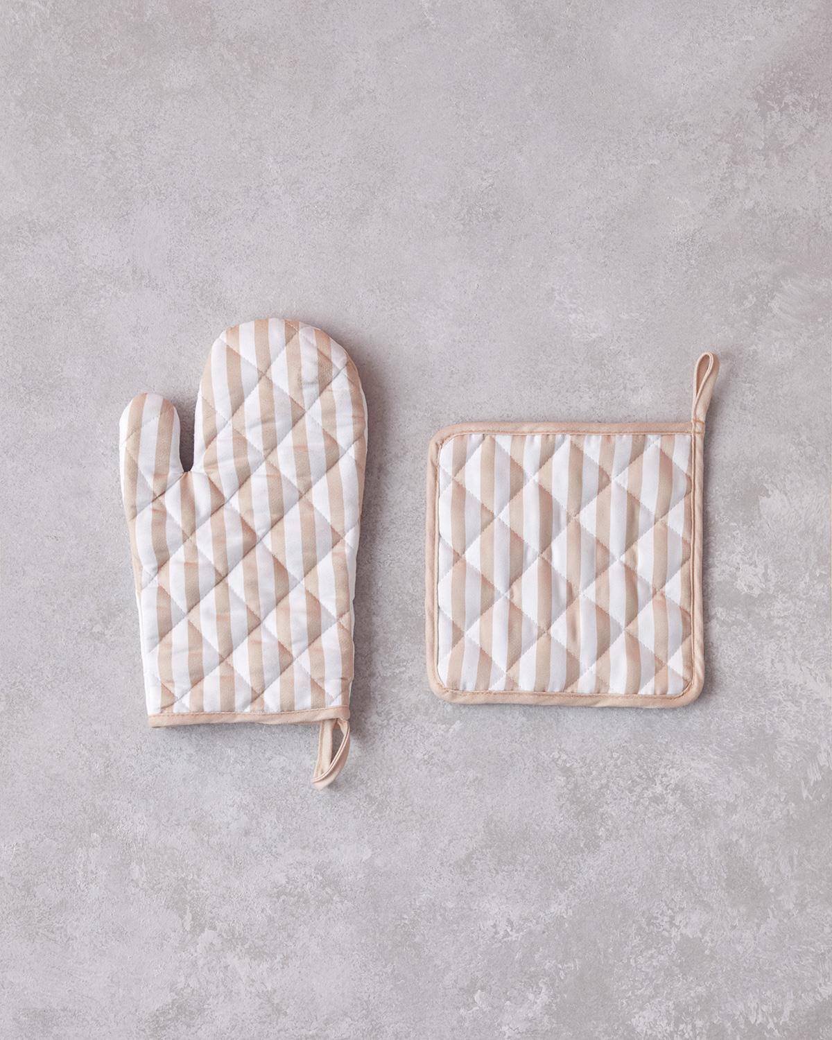 Chef Polyester 2'li Mutfak Seti 20x20 - 19x30 cm Bej