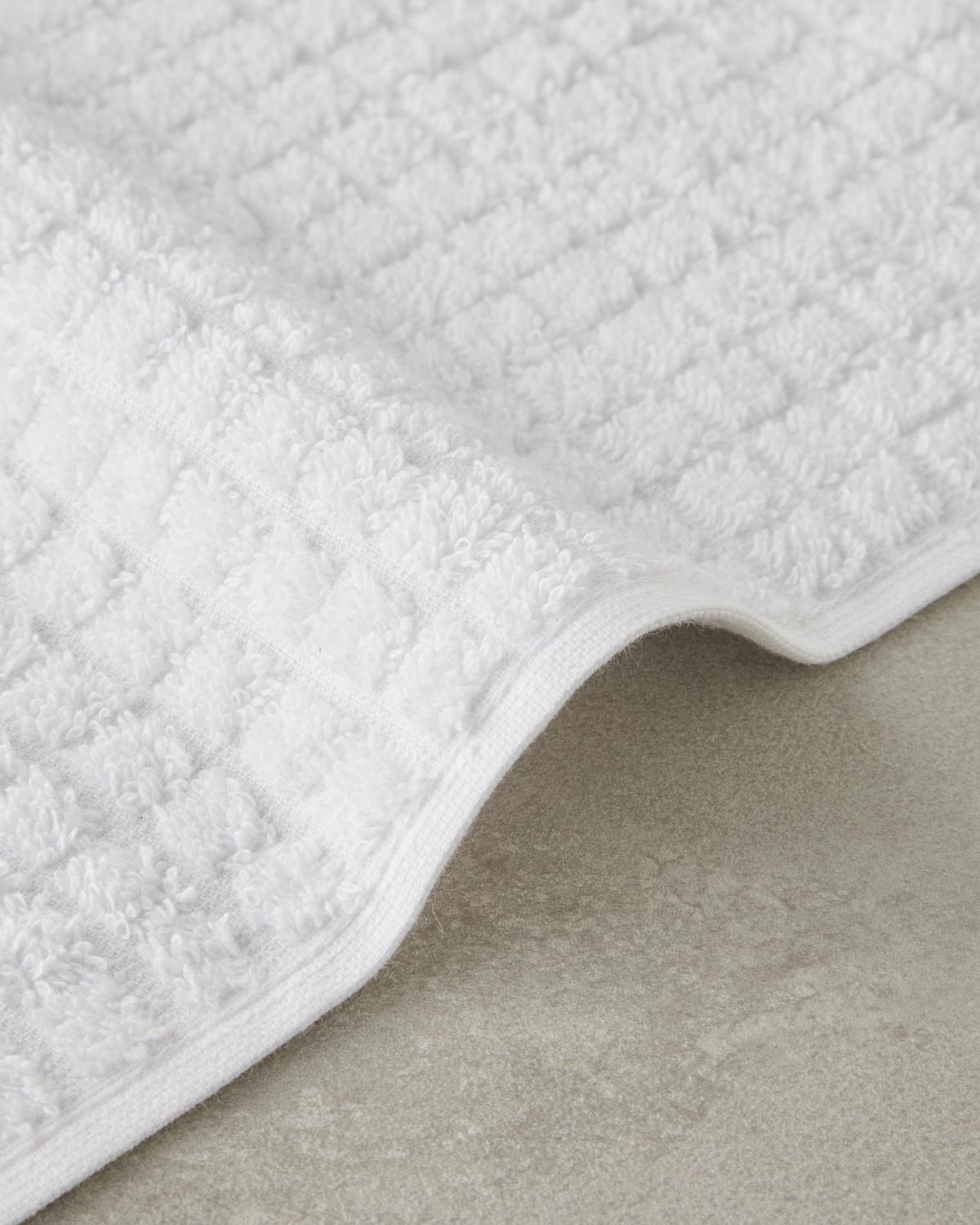 Chequer Pamuk El Havlusu 30x45 cm Beyaz