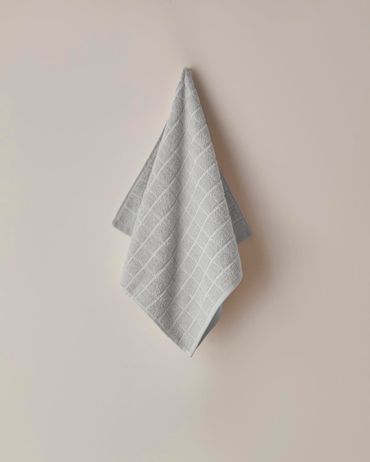 Chequer Pamuk Yüz Havlusu 50x80 cm Gri