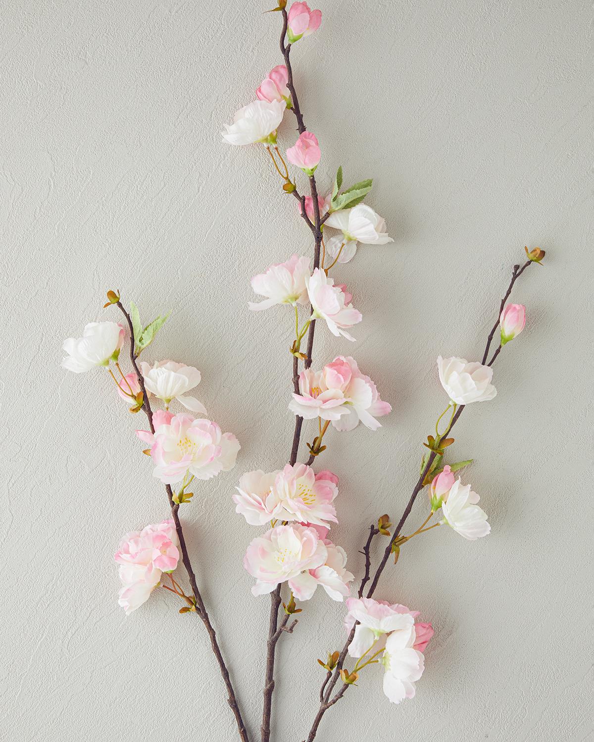 Cherry Blossom Tek Dal Yapay Çiçek Açık Pembe