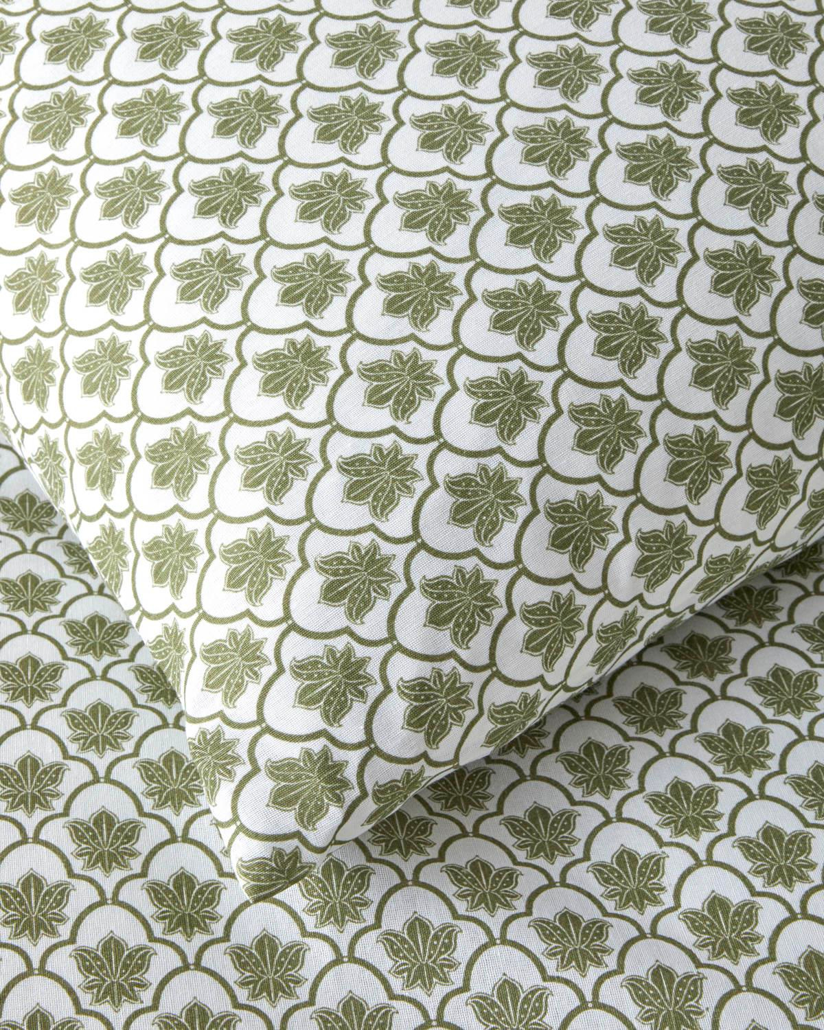 Chic Bloom Kolay Ütülenir Çift Kişilik Nevresim Takımı 200x220 cm Yeşil