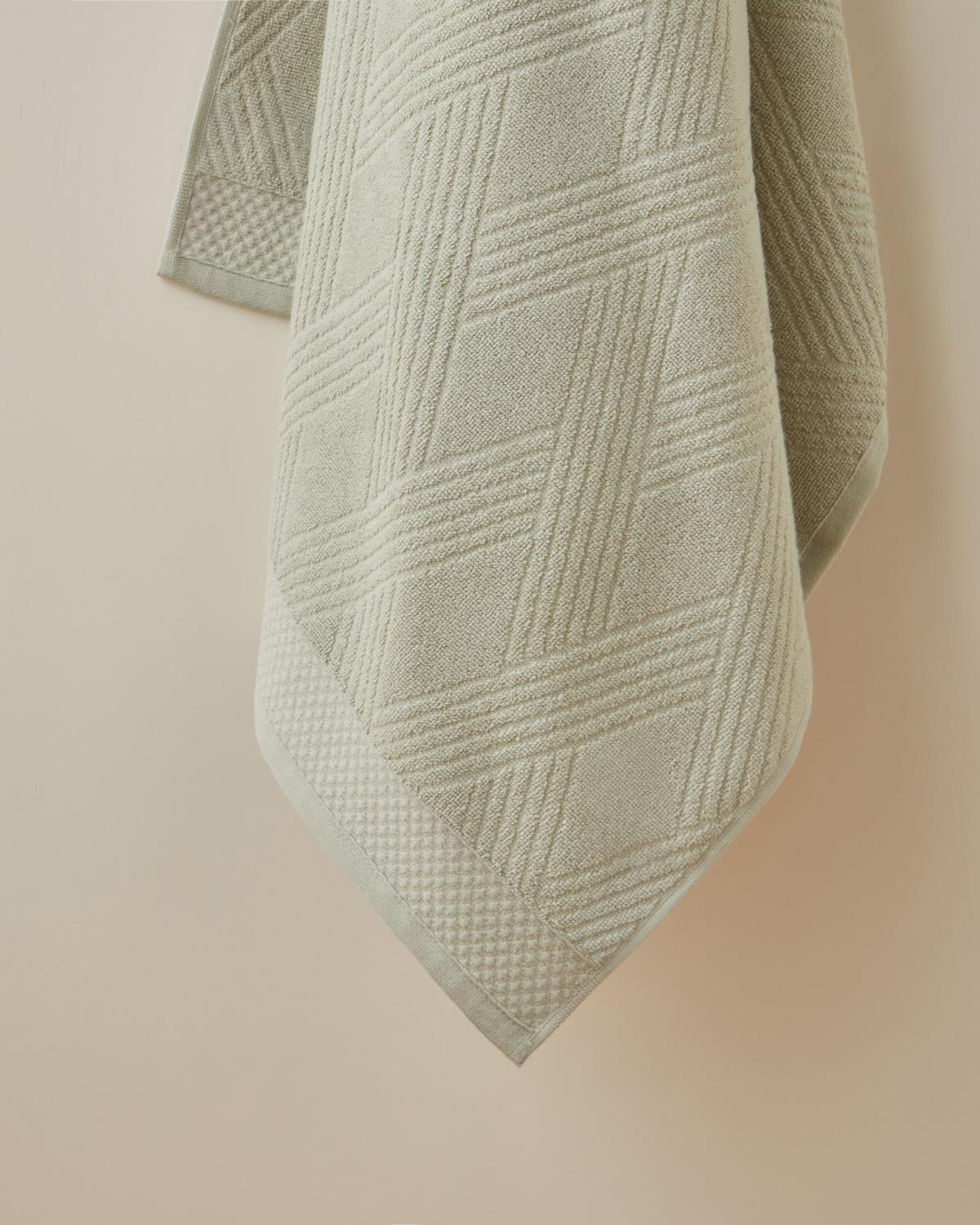 Chic Diamond Pamuk Banyo Havlusu 80x150 cm Açık Yeşil