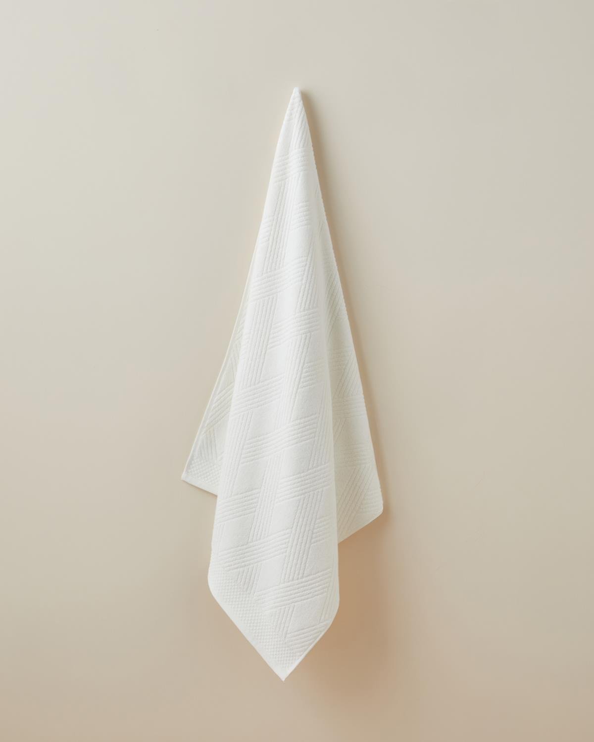 Chic Diamond Pamuk Banyo Havlusu 80x150 cm Fildişi