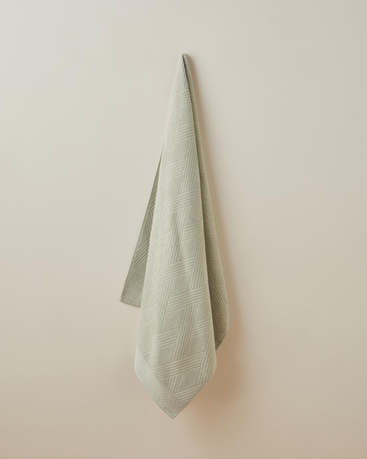 Chic Diamond Pamuk Banyo Havlusu 80x150 cm Açık Yeşil