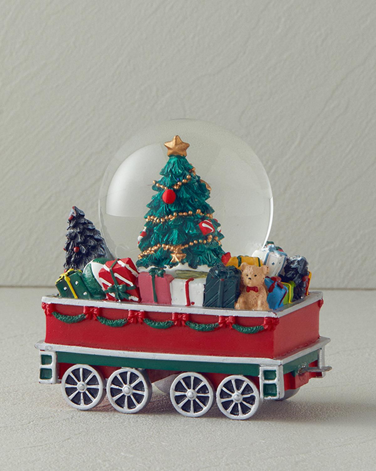Christmas Train Kar Küresi 9,8X7X11 cm Kırmızı