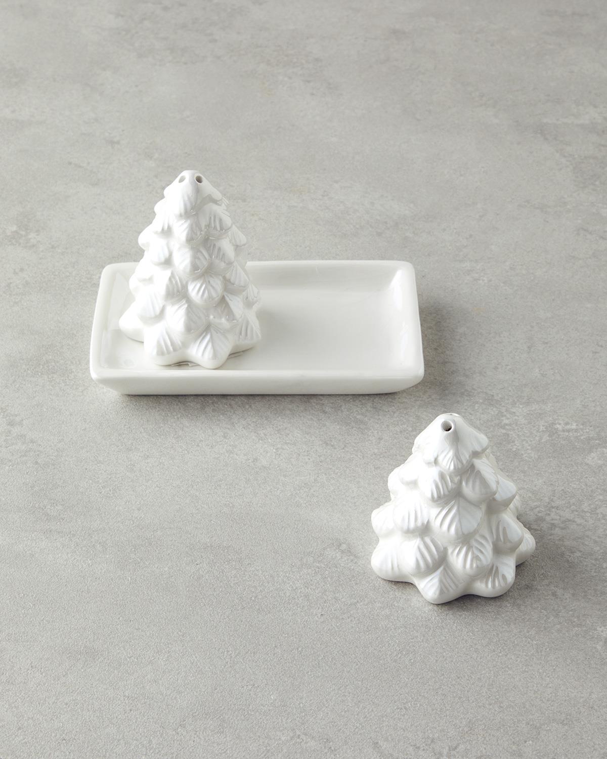 Christmas Tree Dolomite 2'li Tuzluk - Biberlik 6x14 cm Beyaz