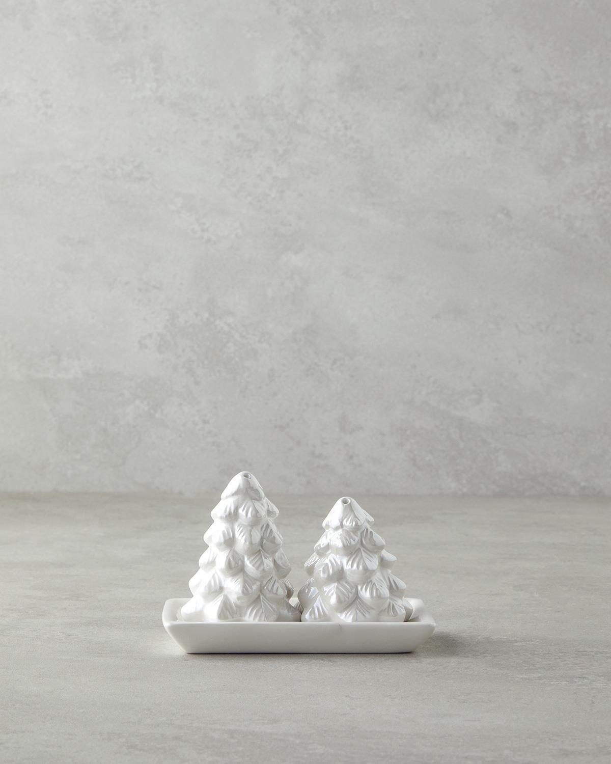 Christmas Tree Dolomite 2'li Tuzluk - Biberlik 6x14 cm Beyaz