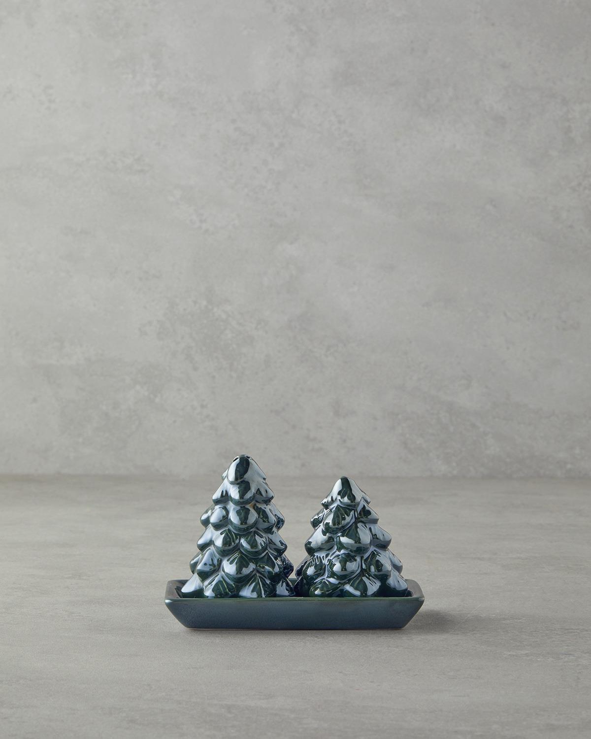 Christmas Tree Dolomite 2'li Tuzluk - Biberlik 6x14 cm Yeşil