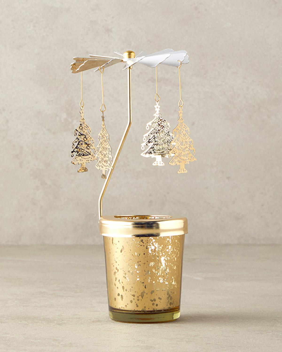 Christmas Tree Metal Mumluk Gold