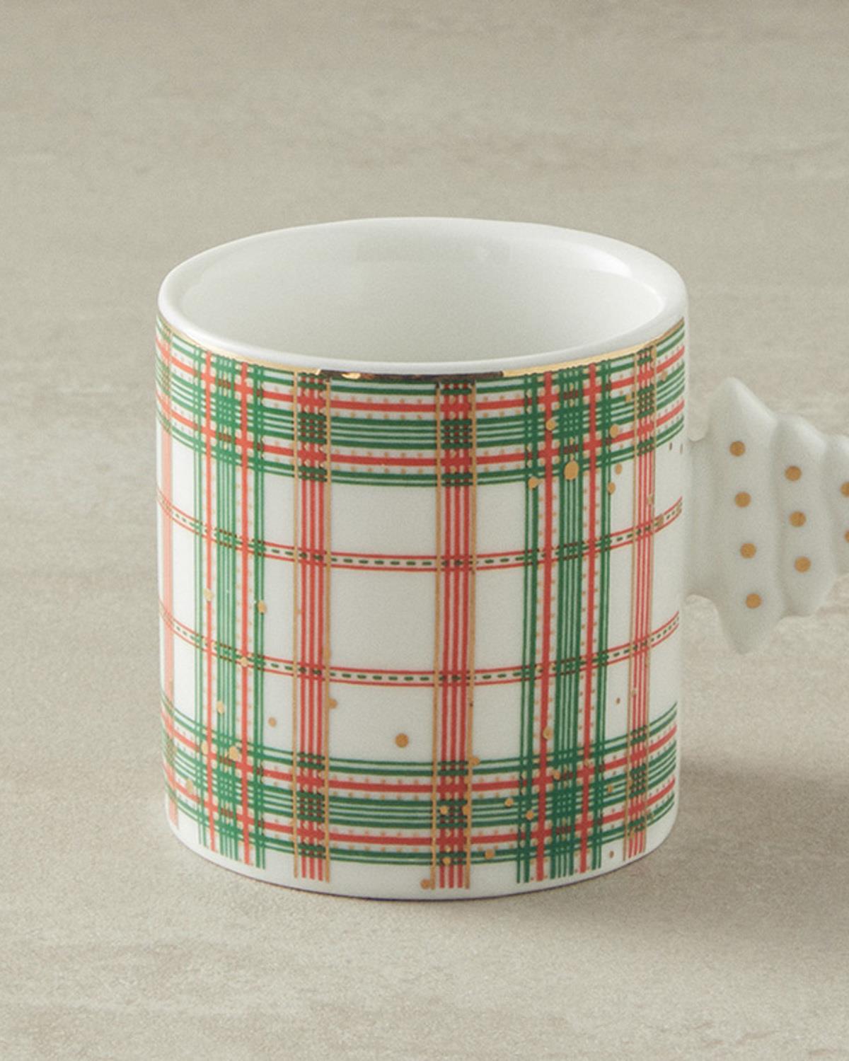 Christmas Tree New Bone China Kupa Kırmızı
