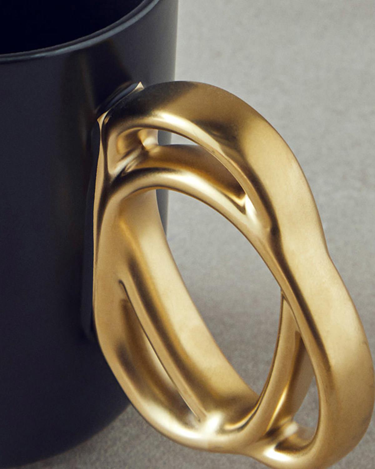 Circles New Bone China Kupa 300 ml Siyah