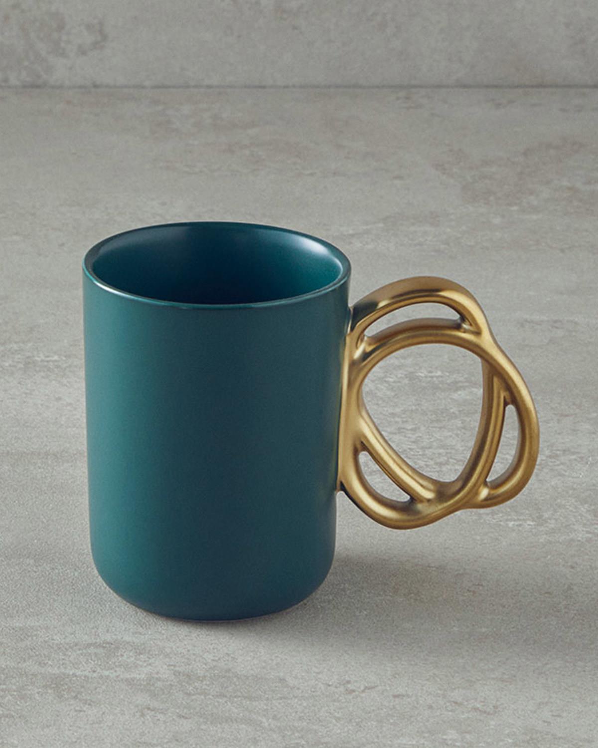 Circles New Bone China Kupa 300 ml Yeşil