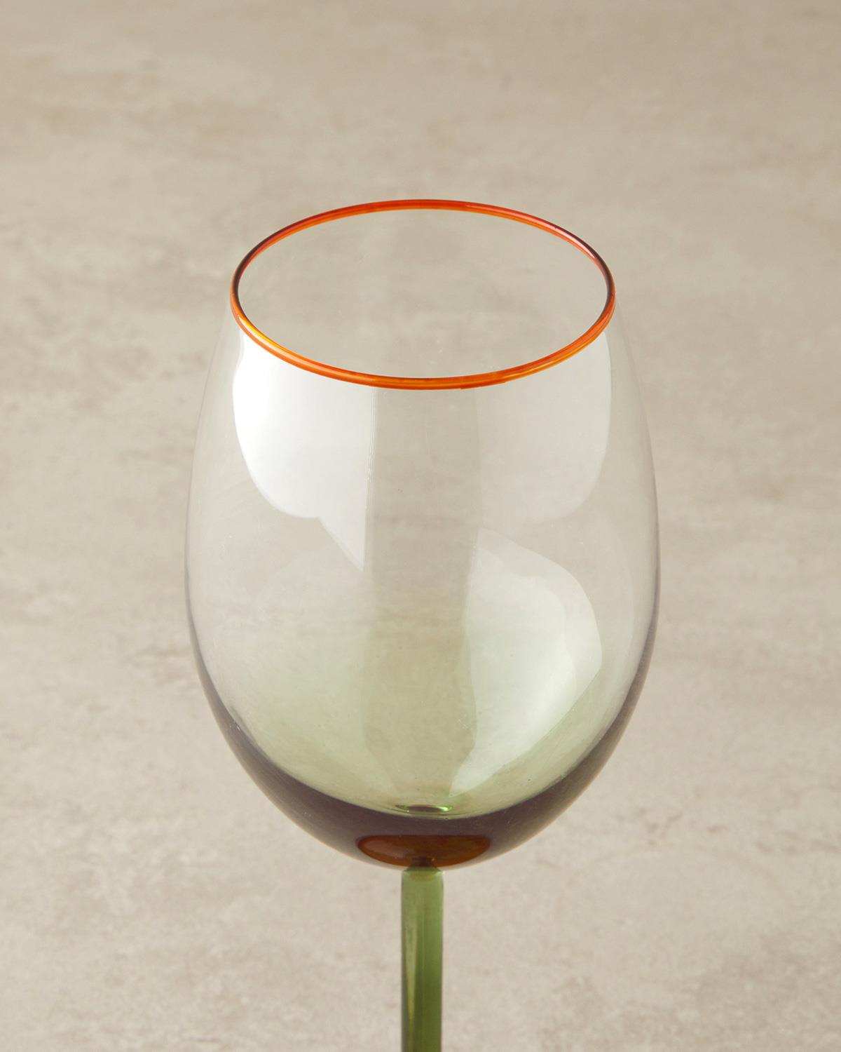Citrus Cam 3'lü Kadeh 440 ml Amber-Yeşil