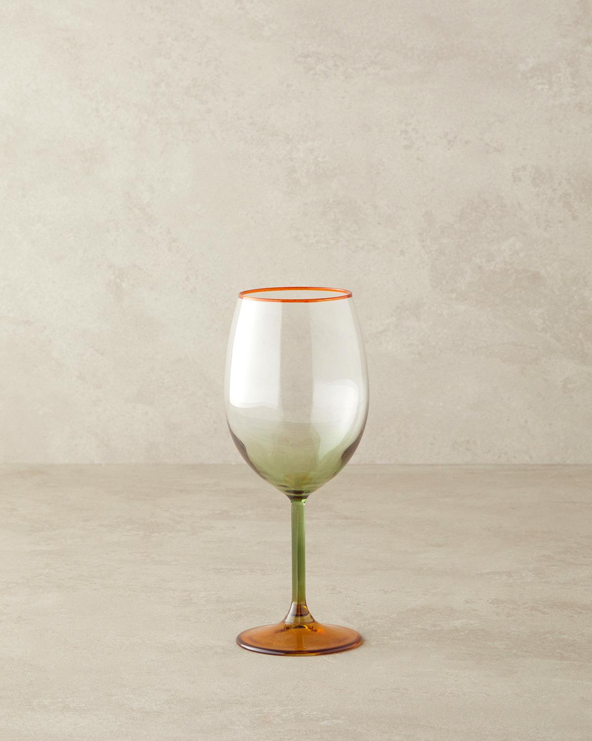 Citrus Cam 3'lü Kadeh 440 ml Amber-Yeşil