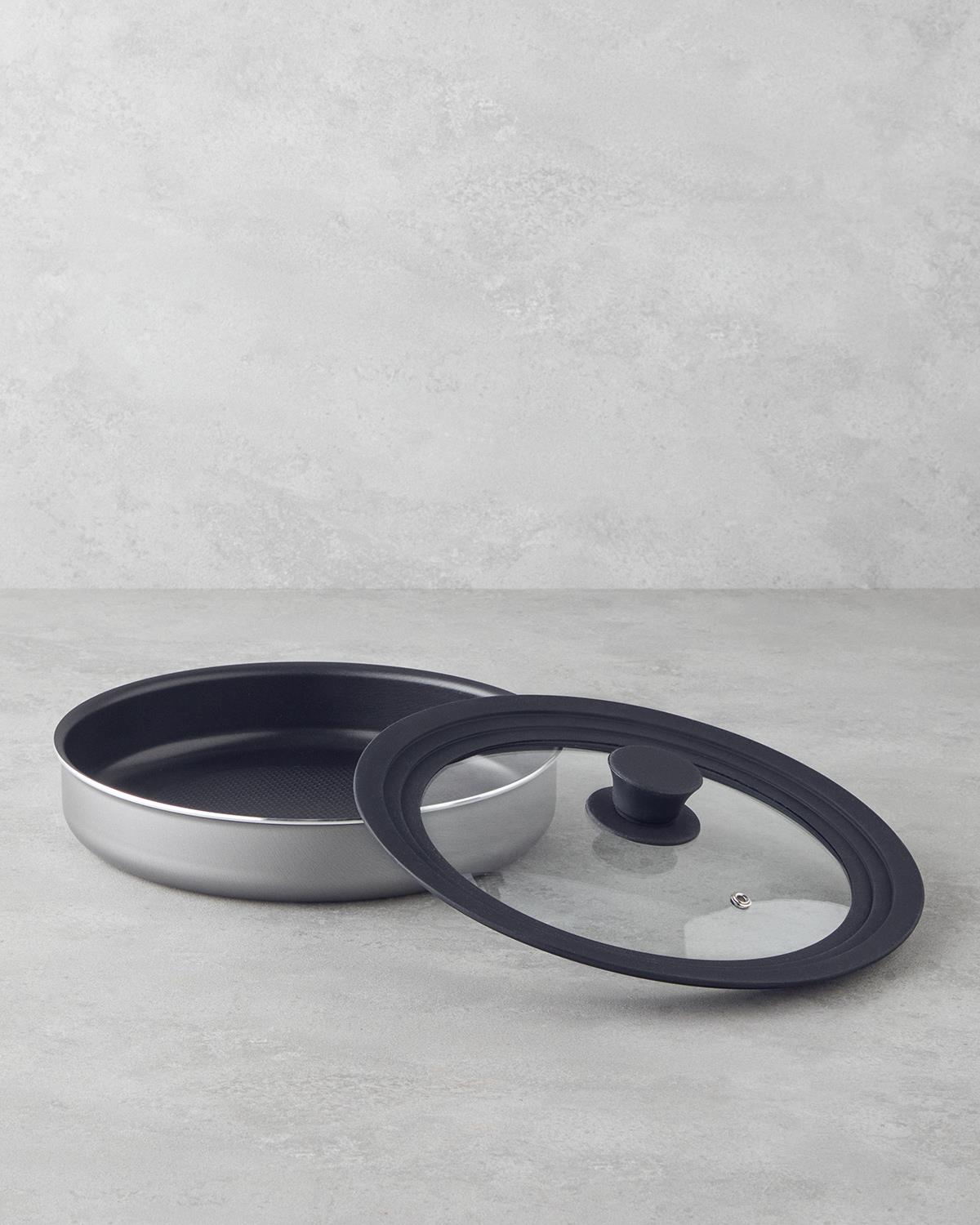 ClickEase 6 Parça Premium Tencere Seti 20-24-26 cm Gri