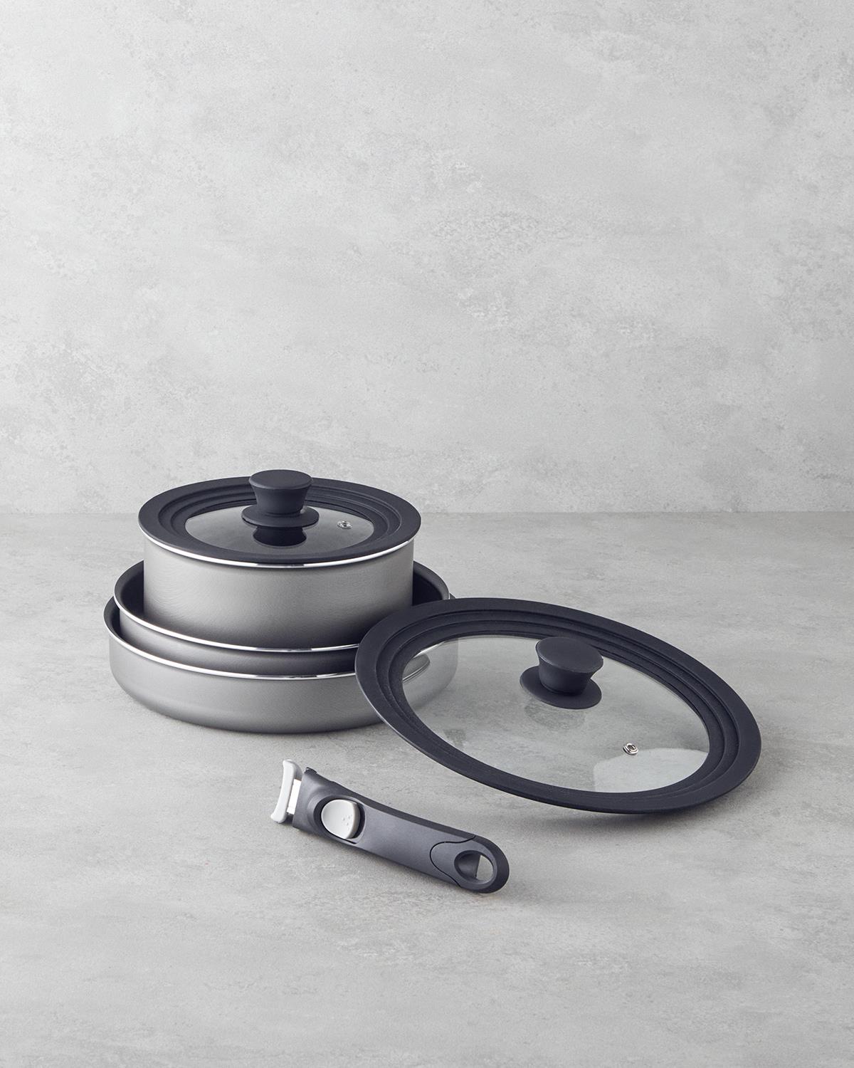 ClickEase 6 Parça Premium Tencere Seti 20-24-26 cm Gri