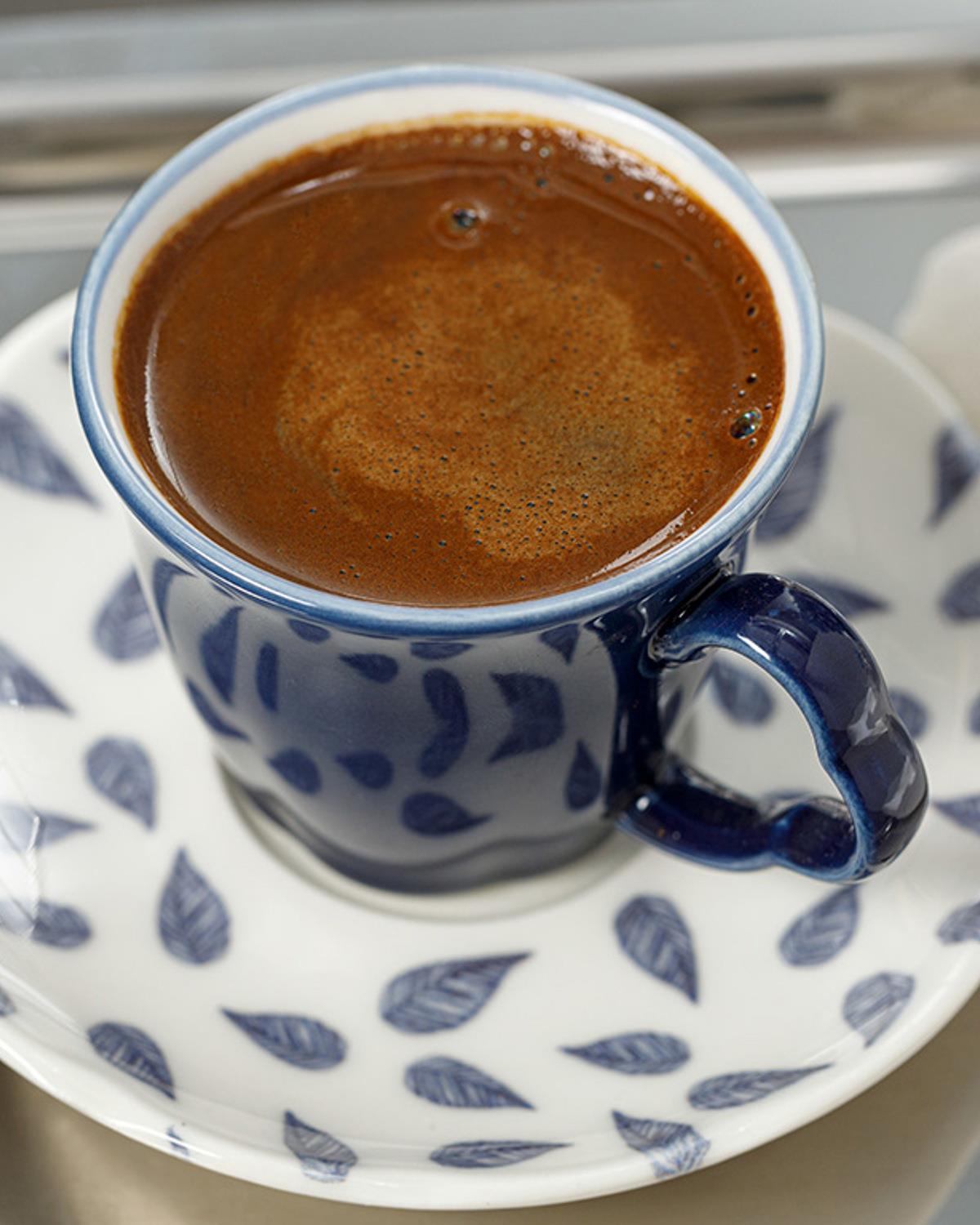 Clover Leaf Porselen 2'li Kahve Fincan Takımı Beyaz - Mavi