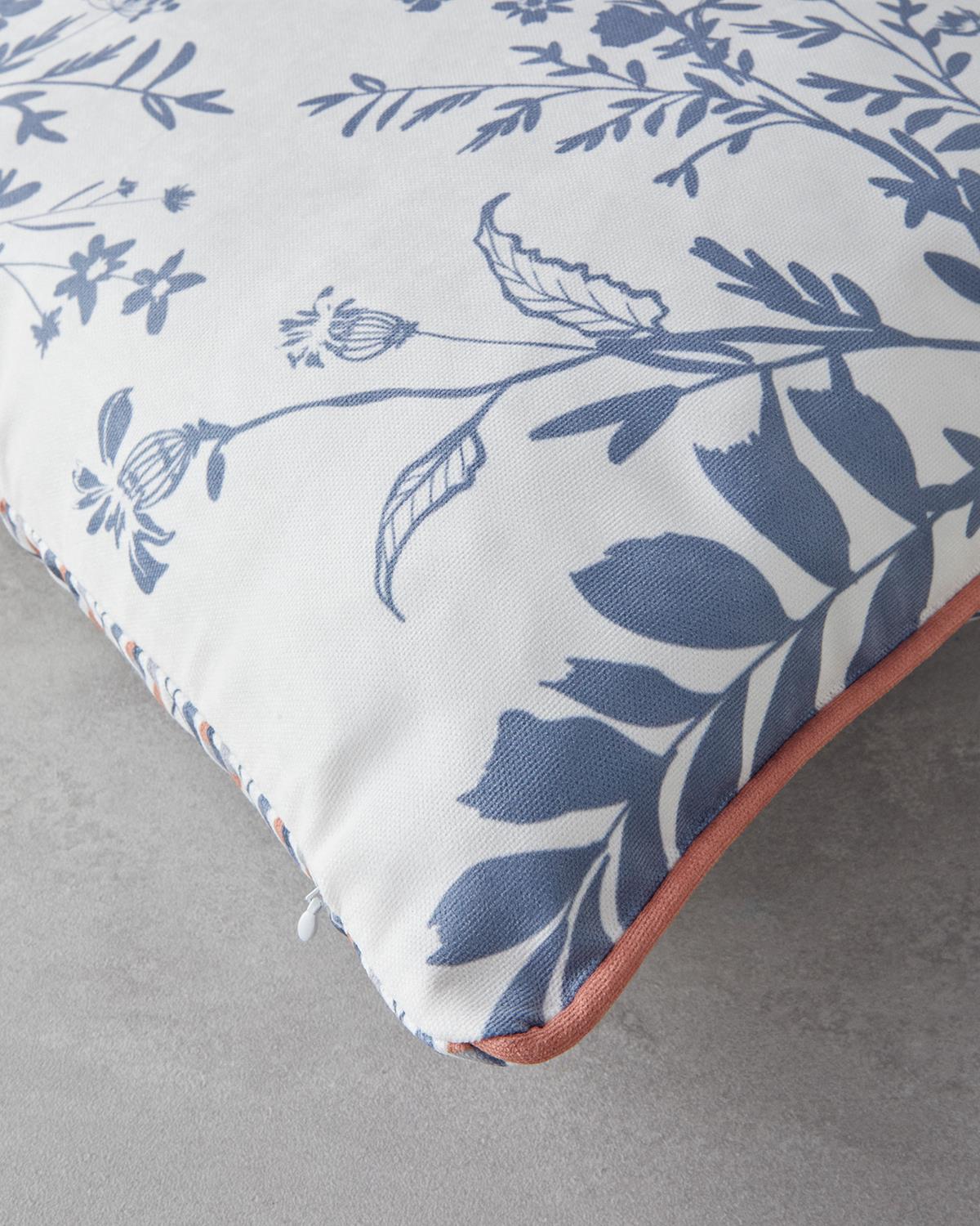 Cluster Çift Taraflı Kırlent Kılıfı 45x45 cm Lacivert - Kiremit