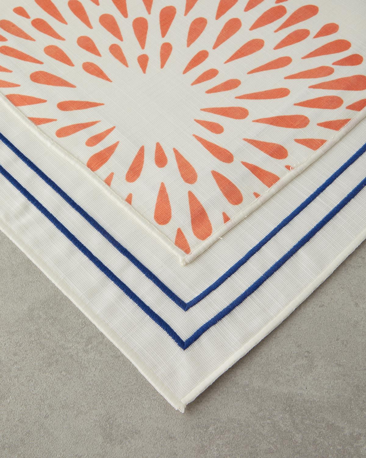 Coachella Leap Polyester 2'li Amerikan Servis 30x45 cm Krem-Turuncu