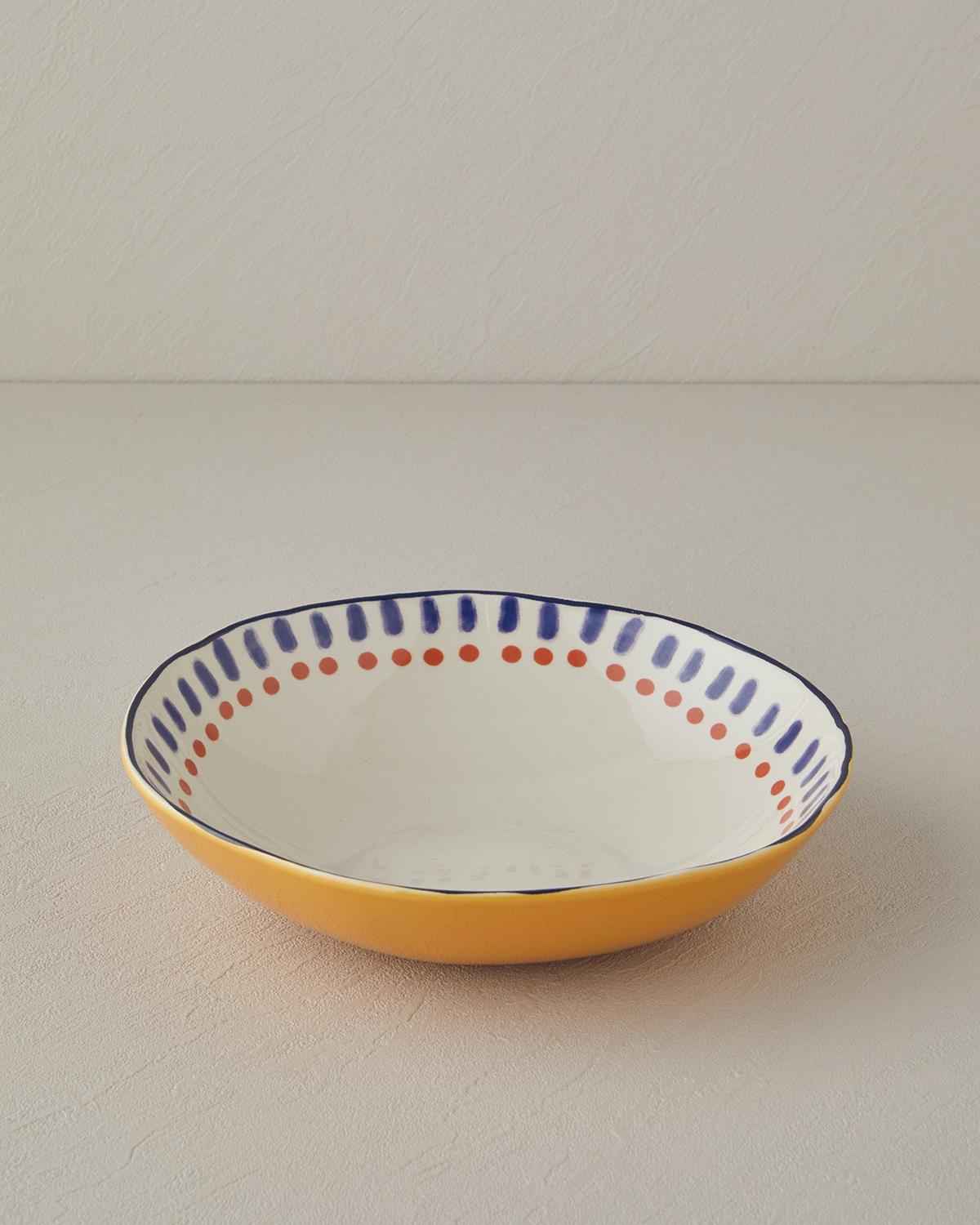 Coachella Mystery Stoneware Salata Kasesı Mavi-Terracotta