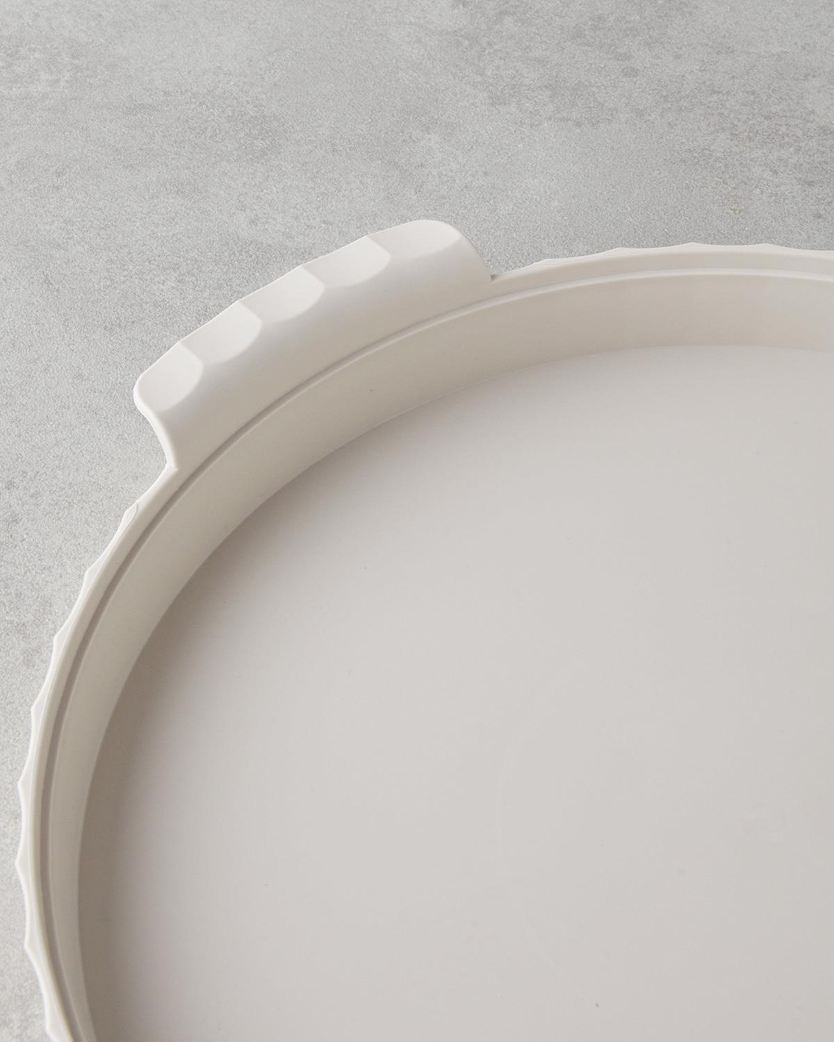 Colessa PP-Kristal Kapaklı Kek Standı 35 cm Krem