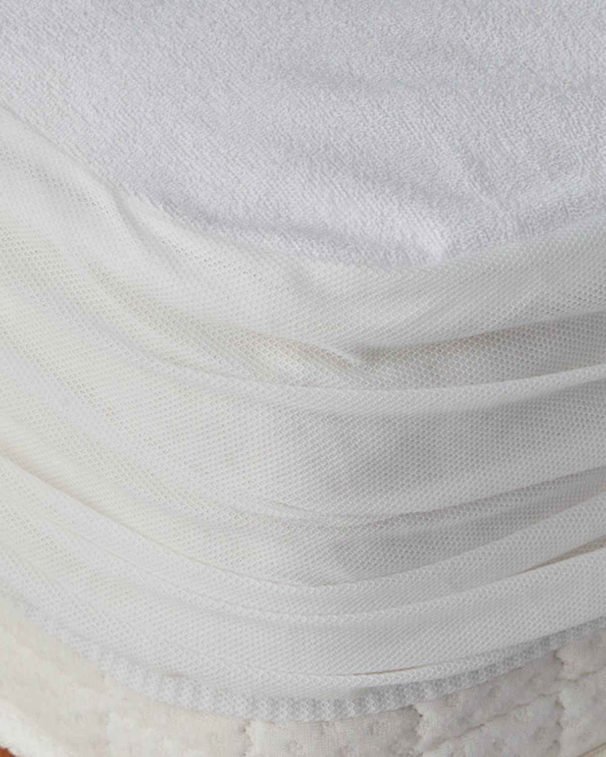 Comfort Pamuklu Sıvı Geçirmez Çift Kişilik Alez Beyaz