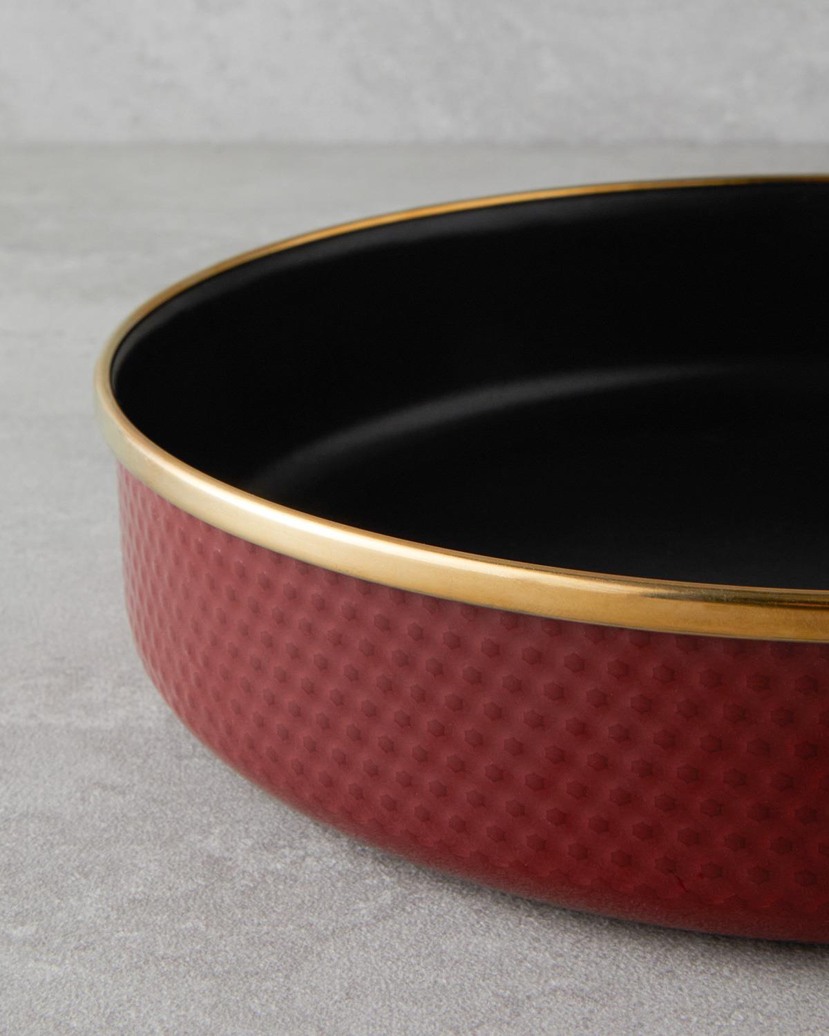 Copenhagen Emaye Non-stick Tava 26 cm Bordo