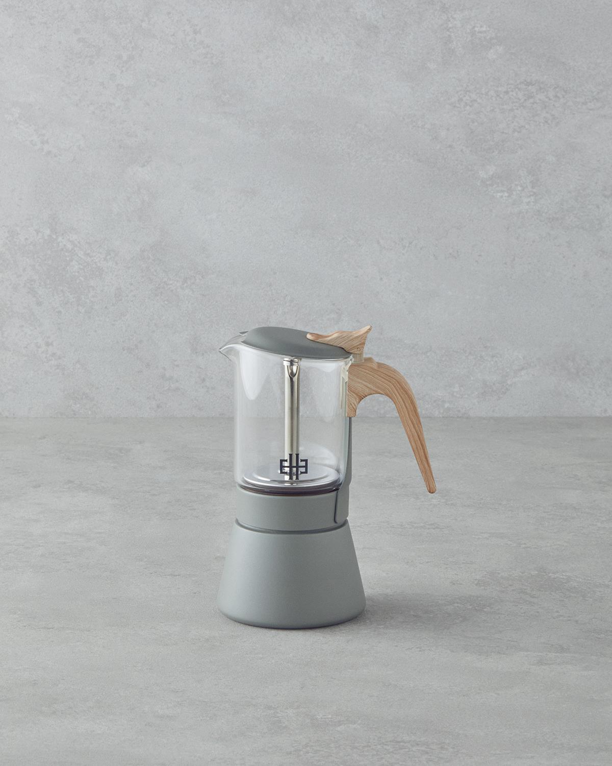 Corazon Paslanmaz Çelik 4 Cup Moka Pot 160 ml Yeşil