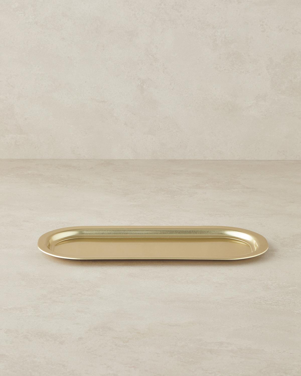 Cordie Metal Tepsi 35x15 cm Gold
