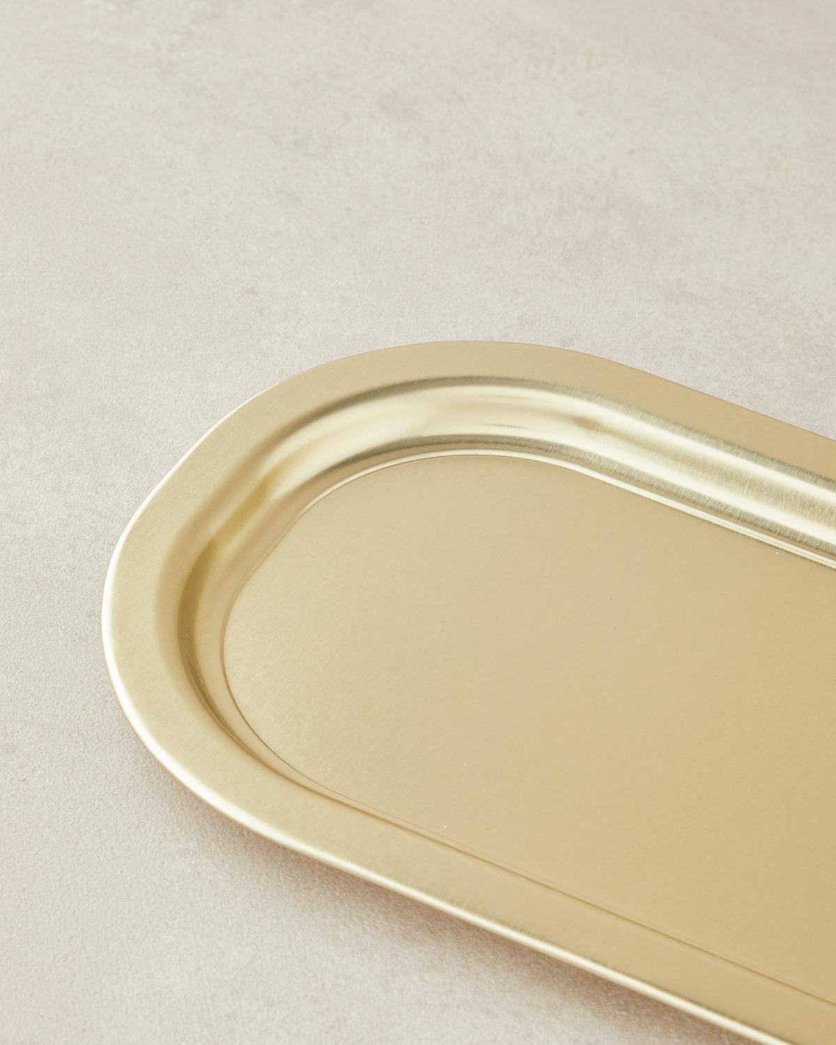Cordie Metal Tepsi 35x15 cm Gold