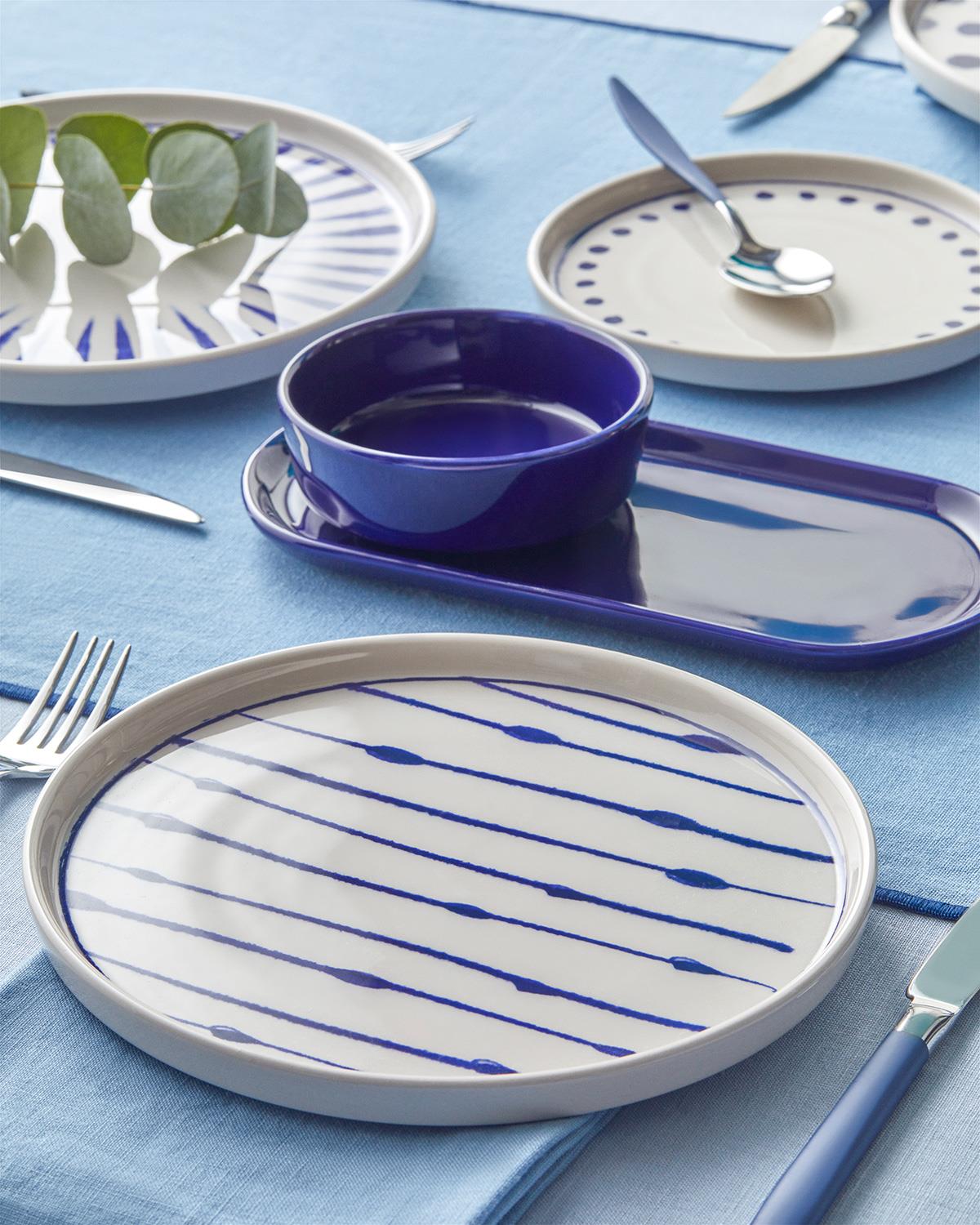 Cosmos Seramik Kahvaltı Takımı 14 parça 6 kişilik Lacivert