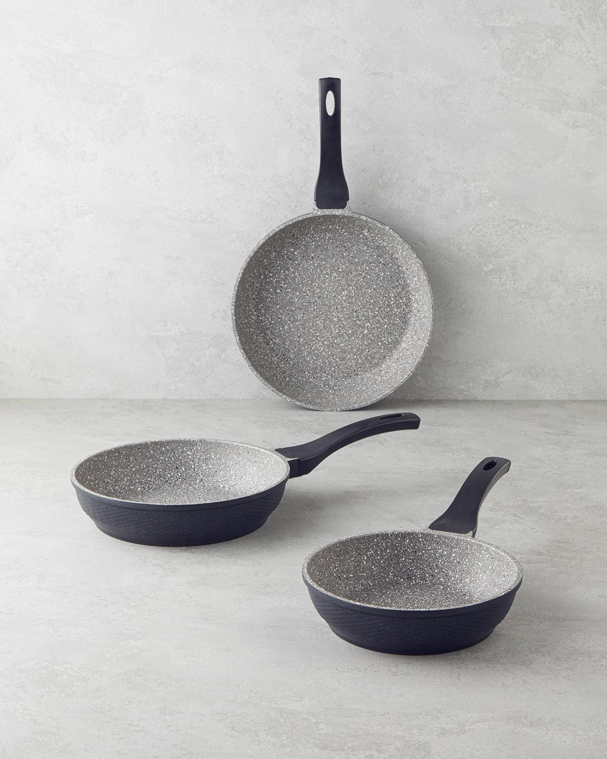 Costa Alüminyum 3'lü Tava 20-24-28 cm Gri