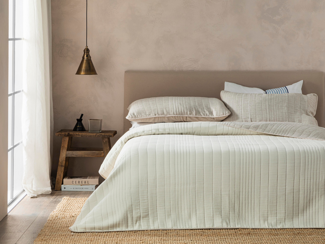 Cosy Rectangles Dolgulu Jakarlı Tek Kişilik Yatak Örtüsü Takımı Antrasit