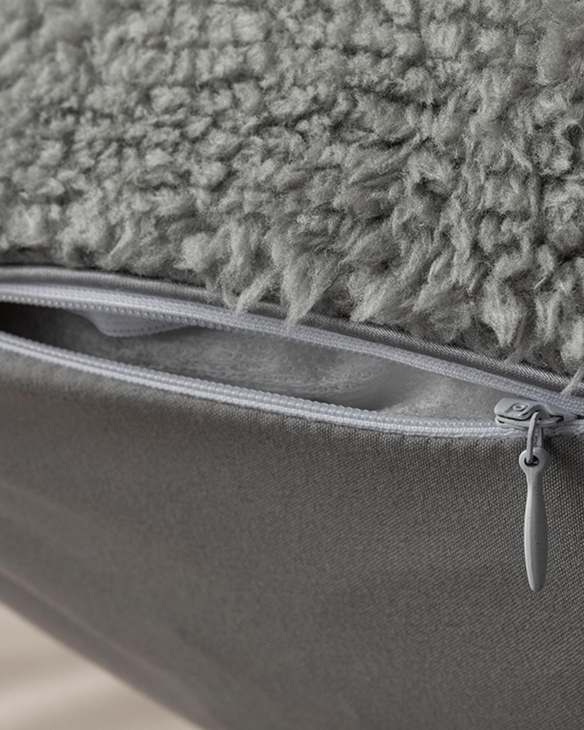 Cozy Sherpa Yastık Gri