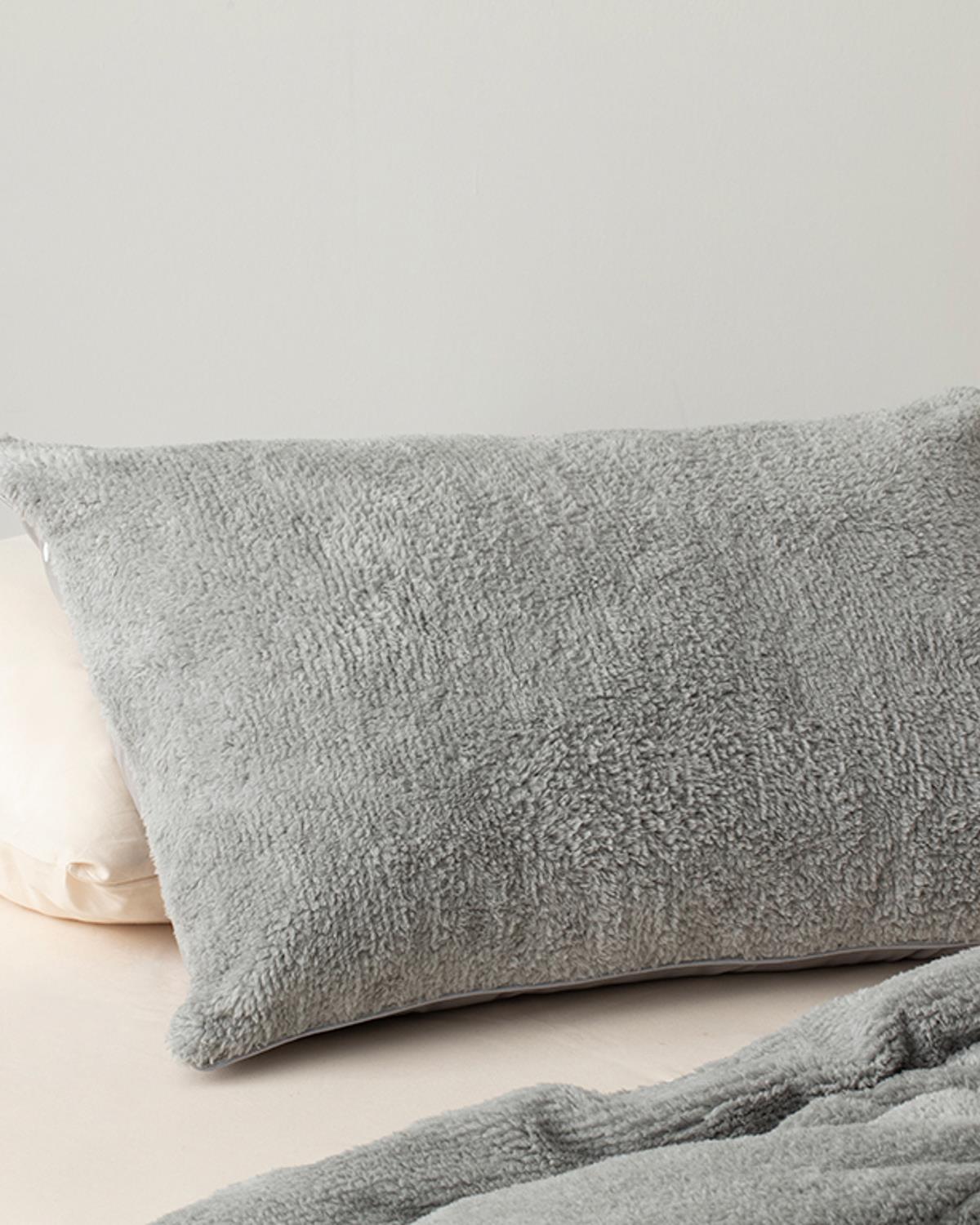 Cozy Sherpa Yastık Gri