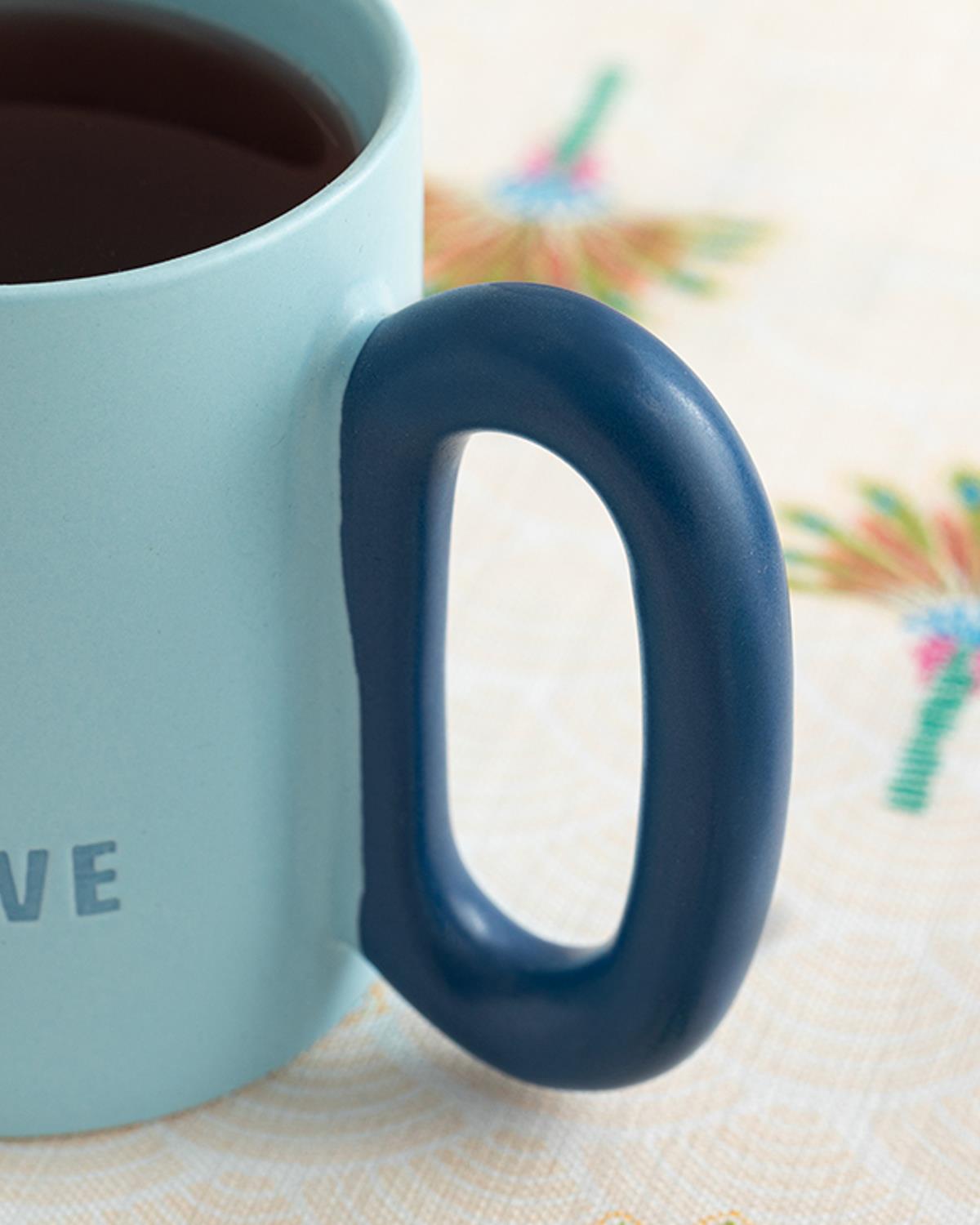 Creative New Bone China Kupa 350 ml Açık Mavi