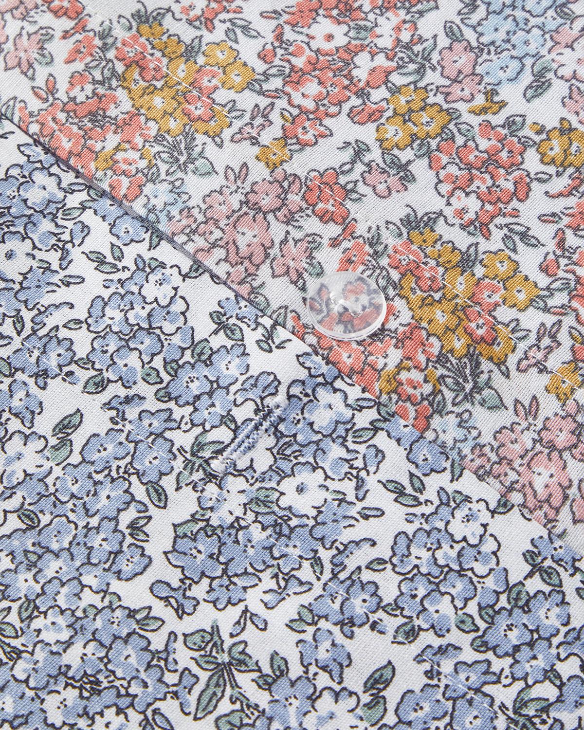 Crispy Bouquets Kolay Ütülenir Tek Kişilik Nevresim Takımı 160x220 cm Turuncu