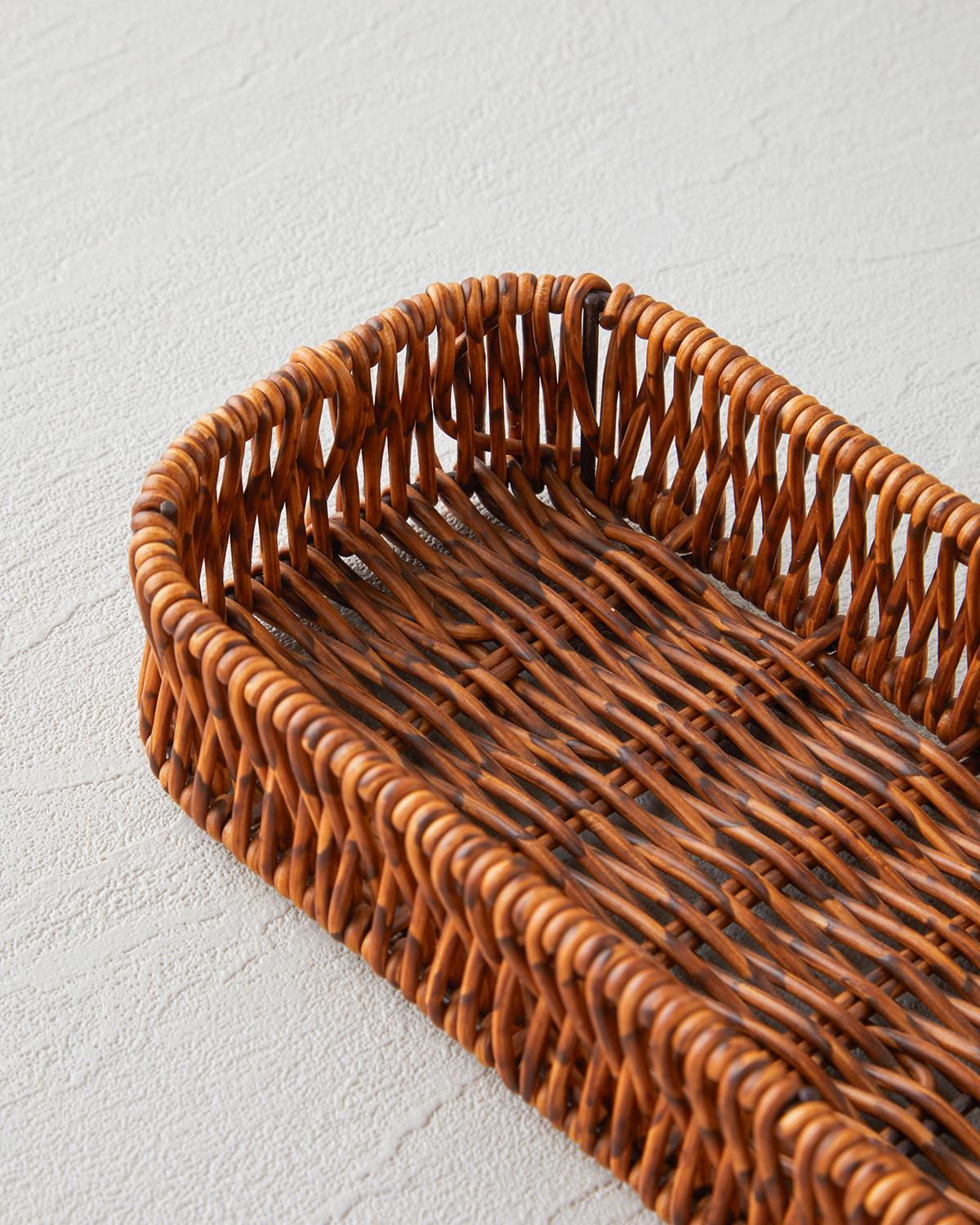 Crustic Plastik Ekmek Sepeti 27,5x10x4 cm Kahverengi