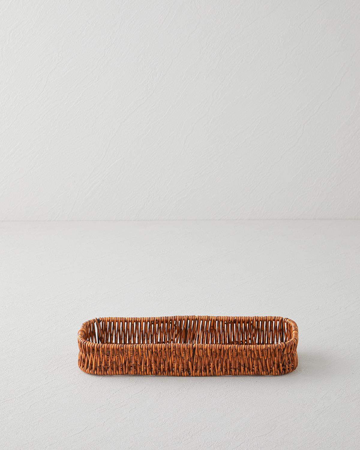Crustic Plastik Ekmek Sepeti 27,5x10x4 cm Kahverengi