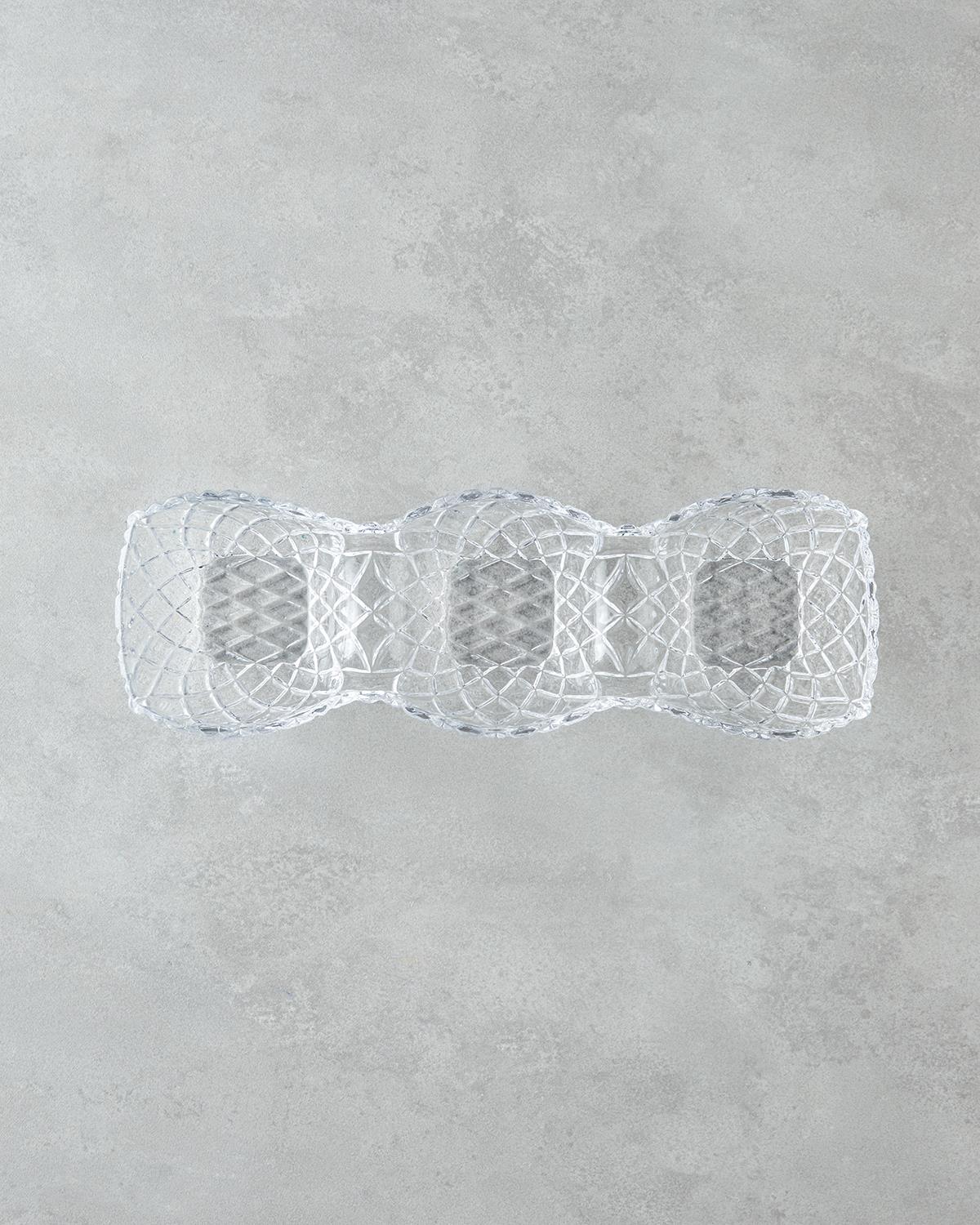 Crux Cam Sunumluk 38x13x7 Cm Şeffaf