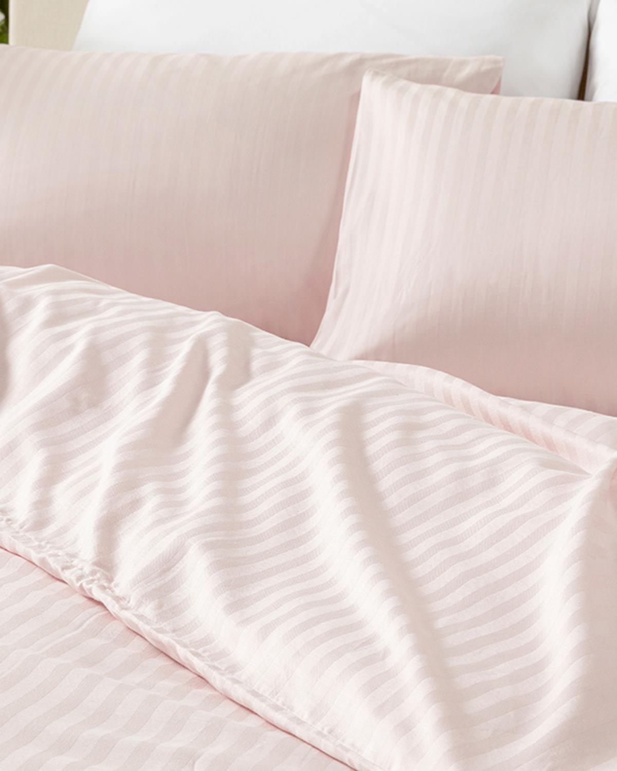 Crystal İpeksi Twill Çift Kişilik Nevresim Takımı 200x220 cm Pembe