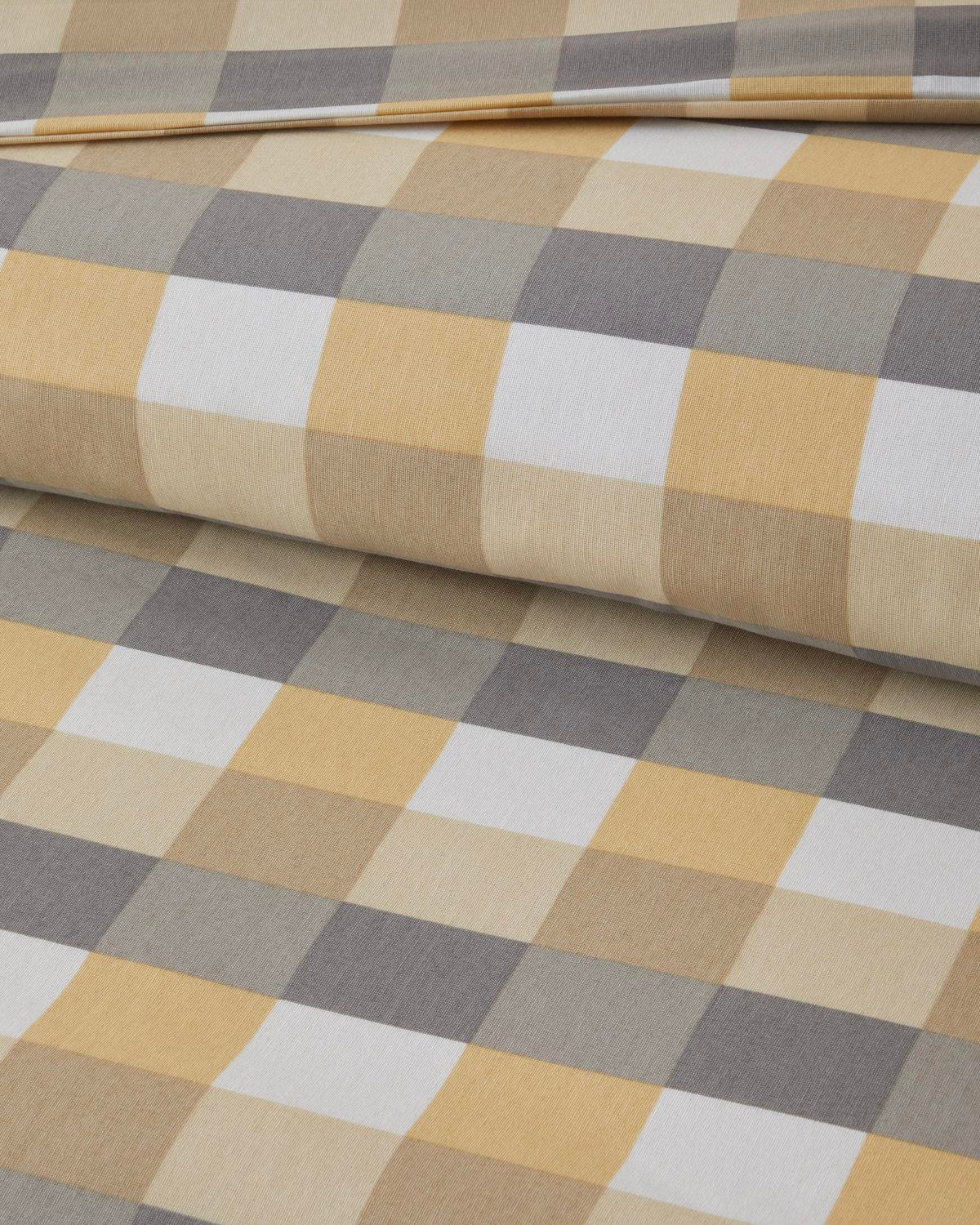 Cuby Kolay Ütülenir Çift Kişilik Nevresim Seti 200x220 cm Gri-Hardal