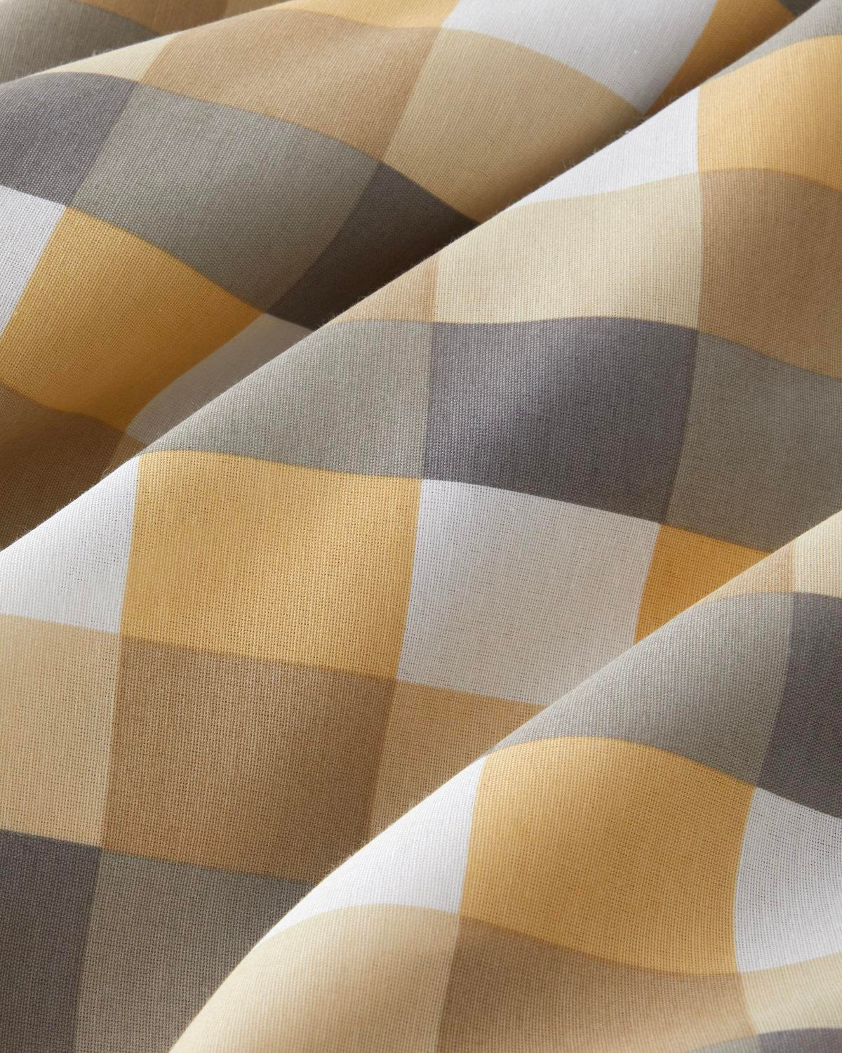 Cuby Kolay Ütülenir Çift Kişilik Nevresim Seti 200x220 cm Gri-Hardal