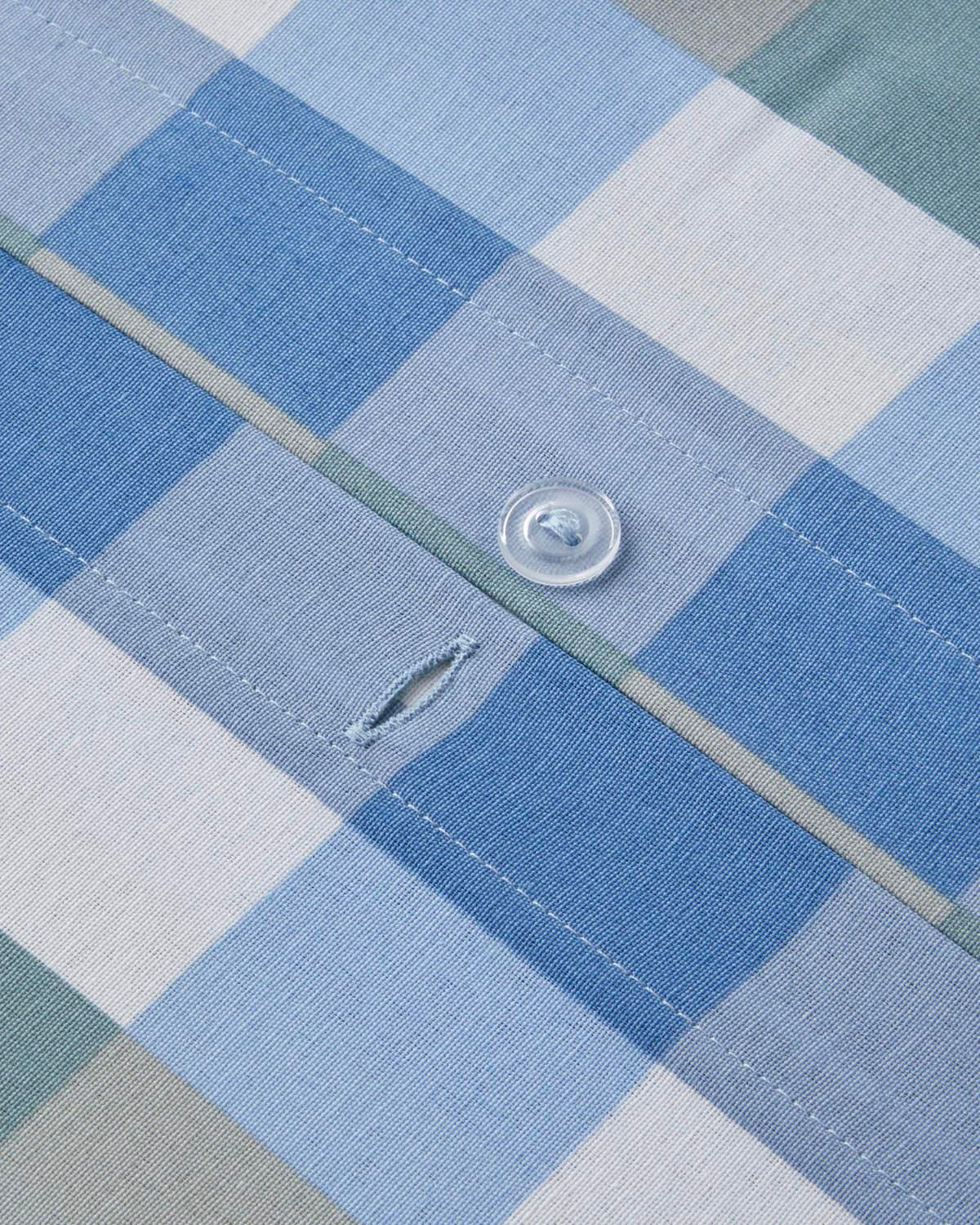 Cuby Kolay Ütülenir Tek Kişilik Nevresim Seti 160x220 cm Seledon - Mavi