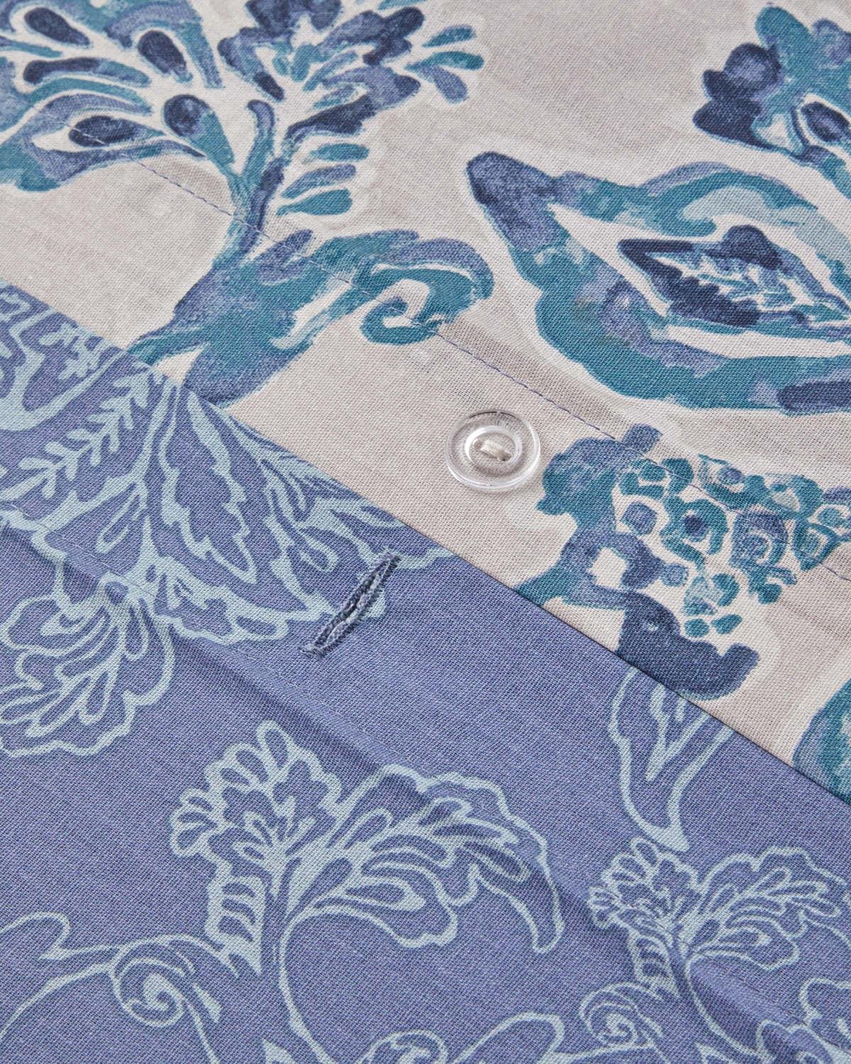 Curioleaf Pamuk Tek Kişilik Nevresim Takımı 160x220 cm Mavi - Bej