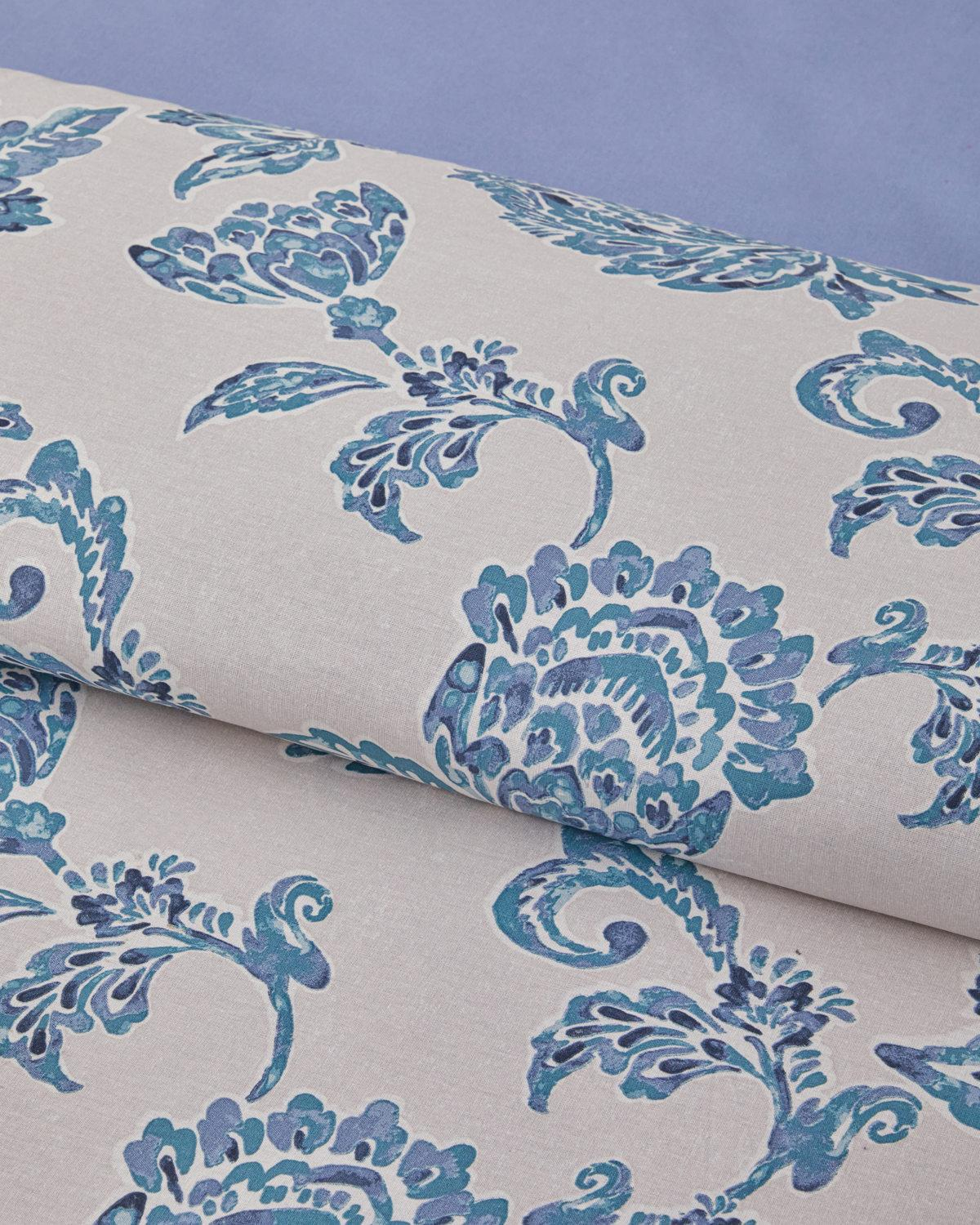 Curioleaf Pamuk Tek Kişilik Nevresim Takımı 160x220 cm Mavi - Bej