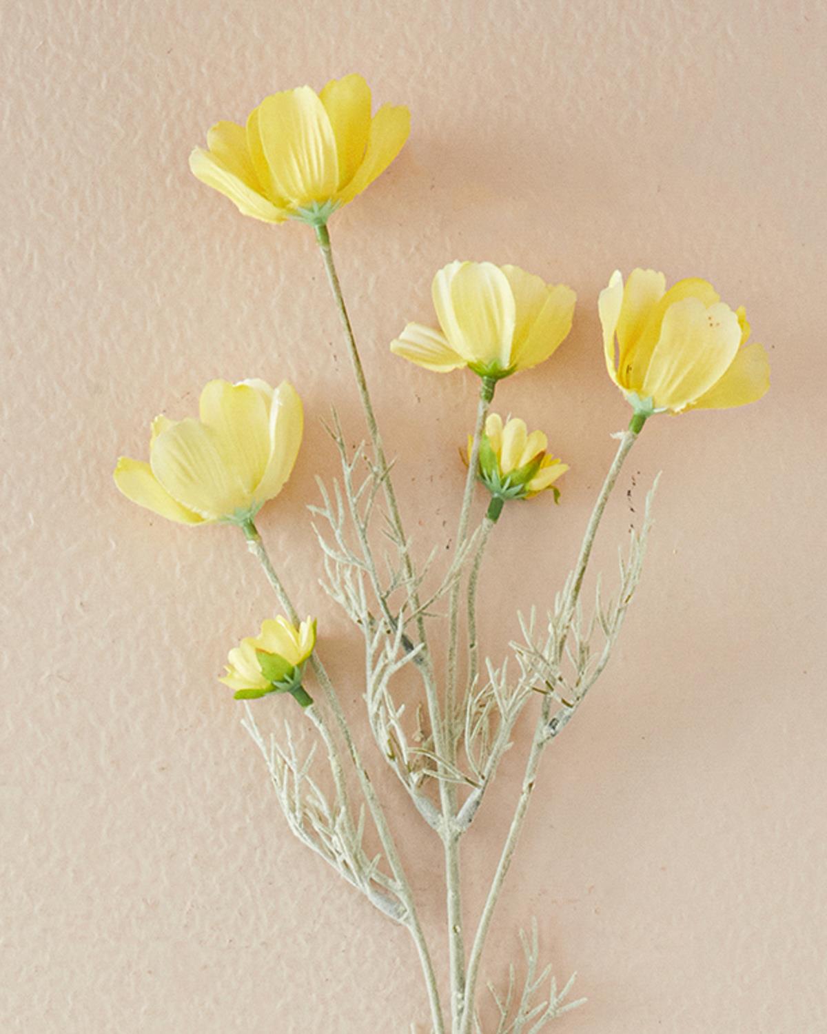 Daisy Tek Dal Yapay Çiçek Sarı