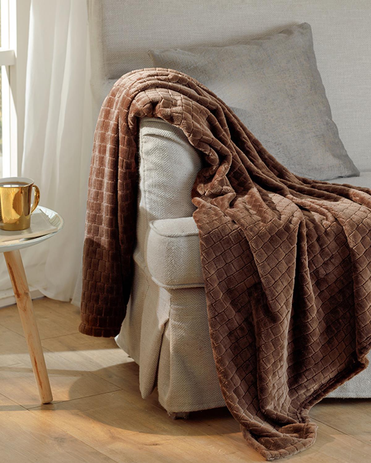 Delicate Super Soft Tv Battaniye 120x160 cm Kahve